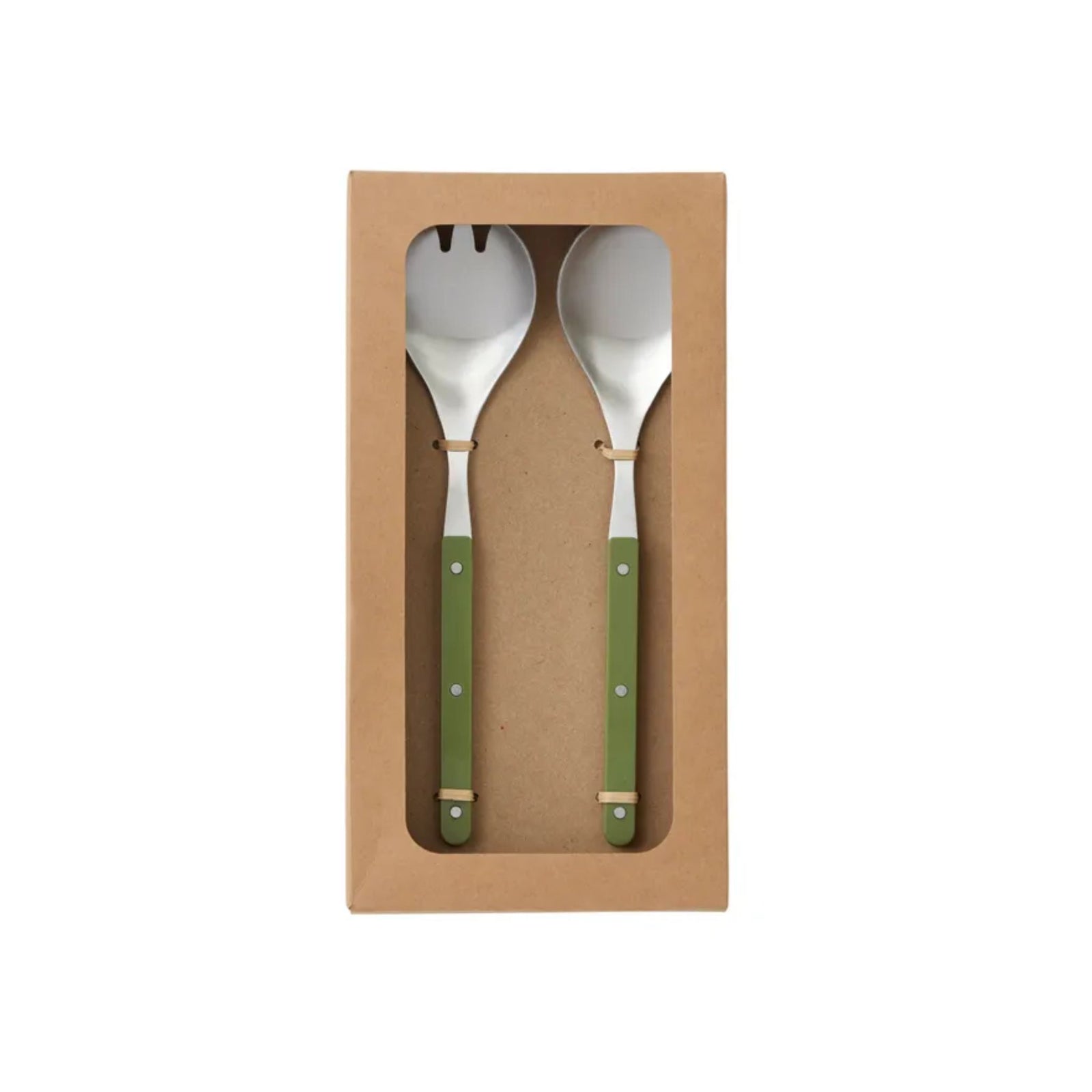 Remy Olive Steel Salad Server Set
