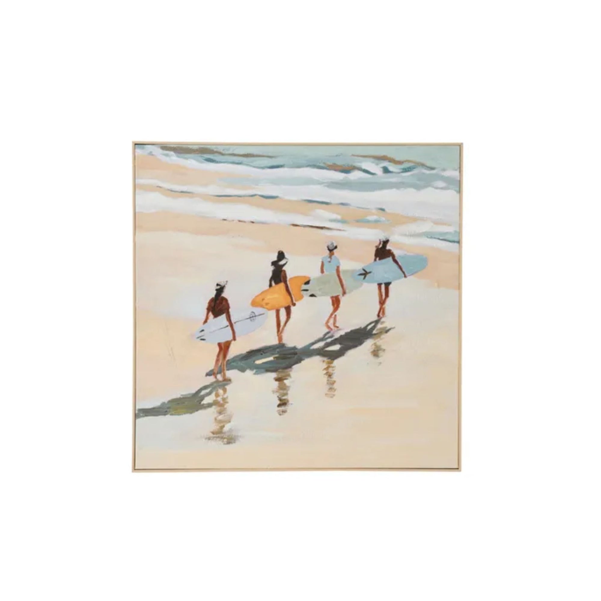 Surfers Oil Painting
