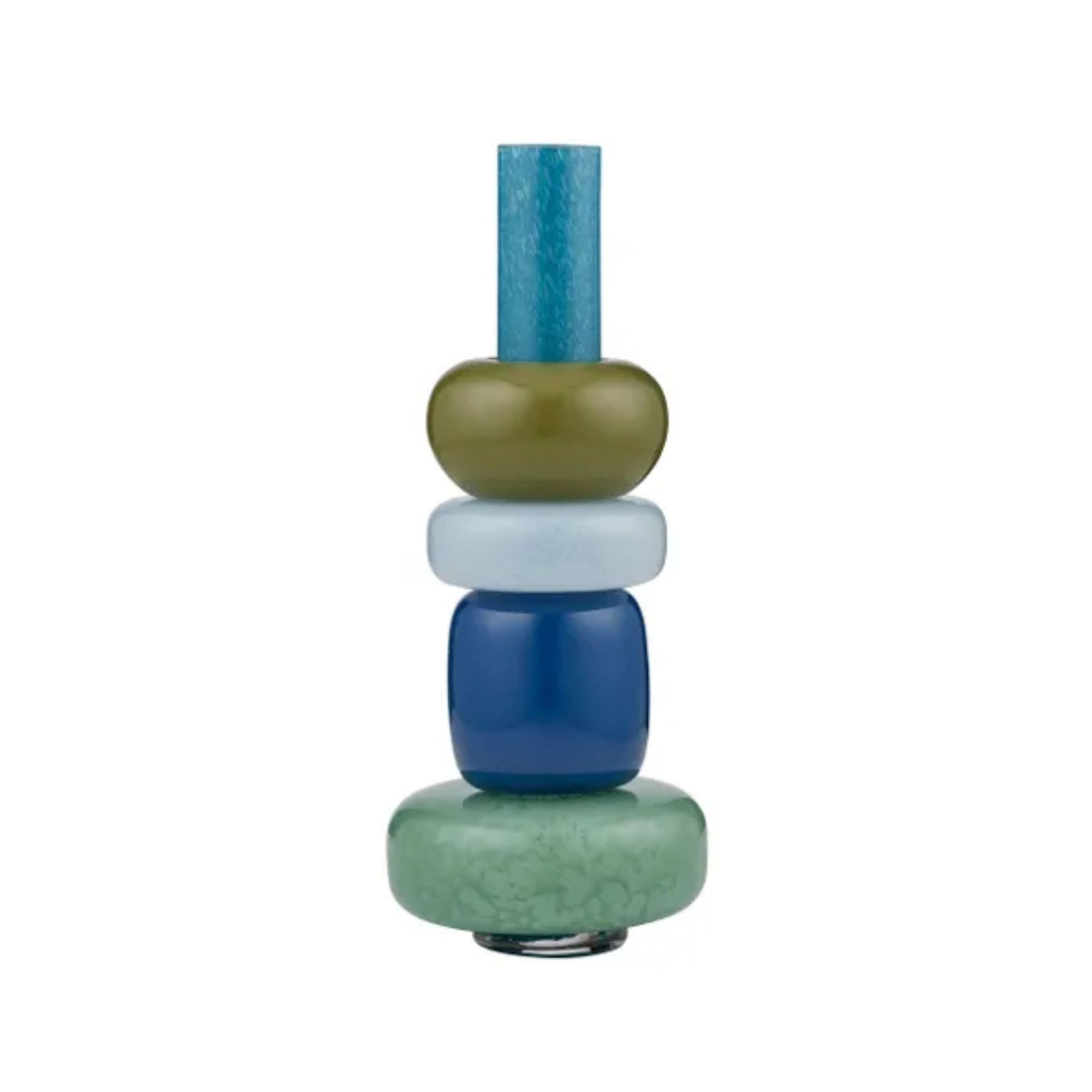 Veneto Glass Vase Blue Multi
