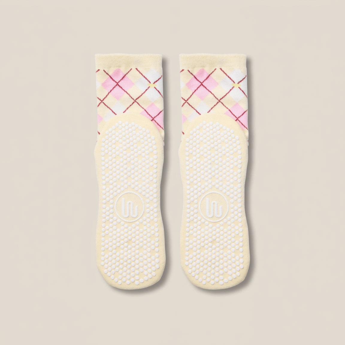 Crew Grip Socks Argyle Butter