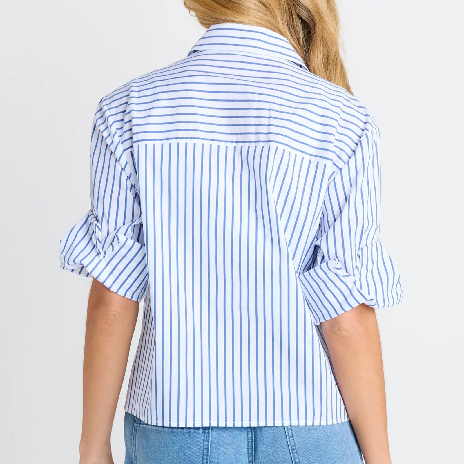 Cropped Poplin Shirt