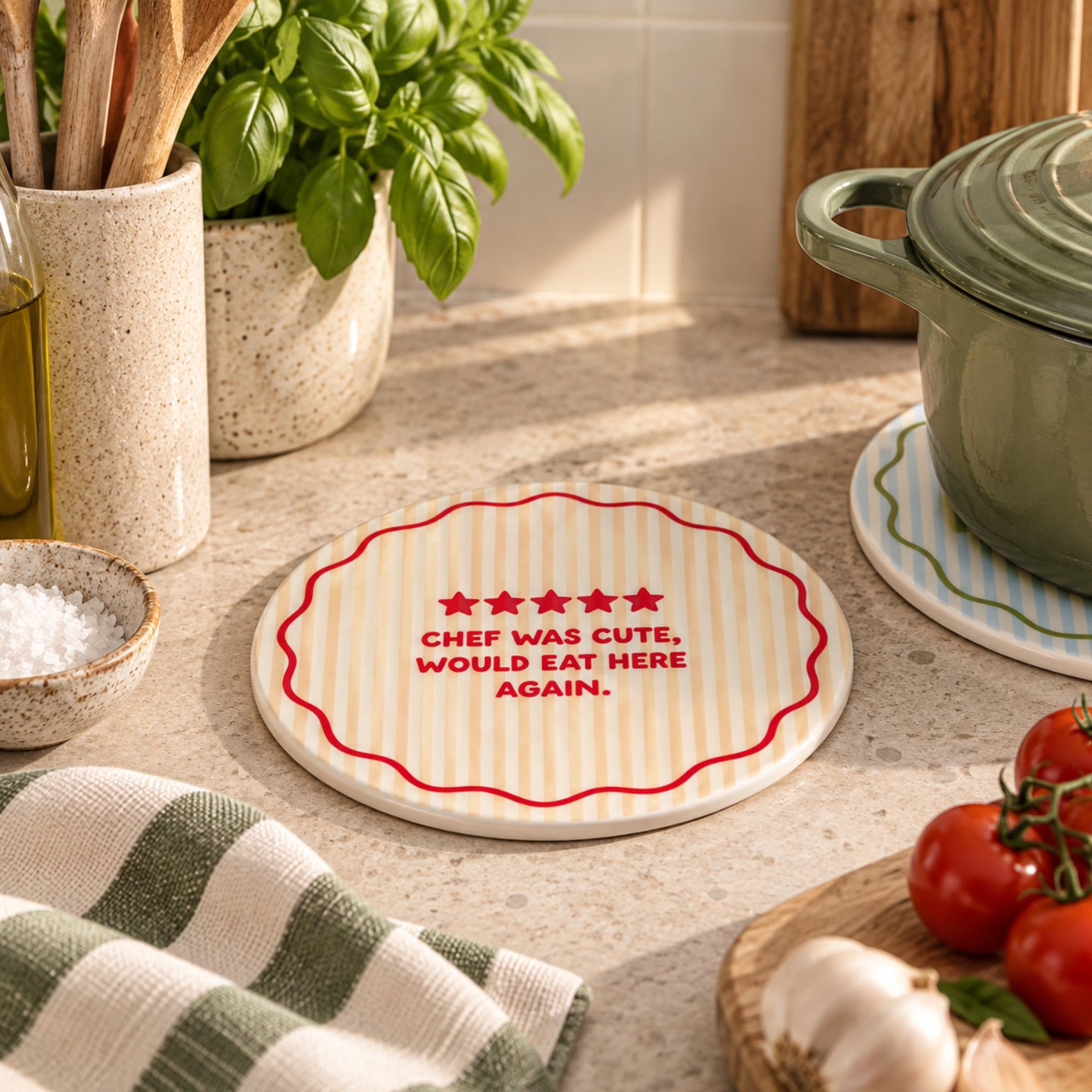 Foodie Ceramic Trivet