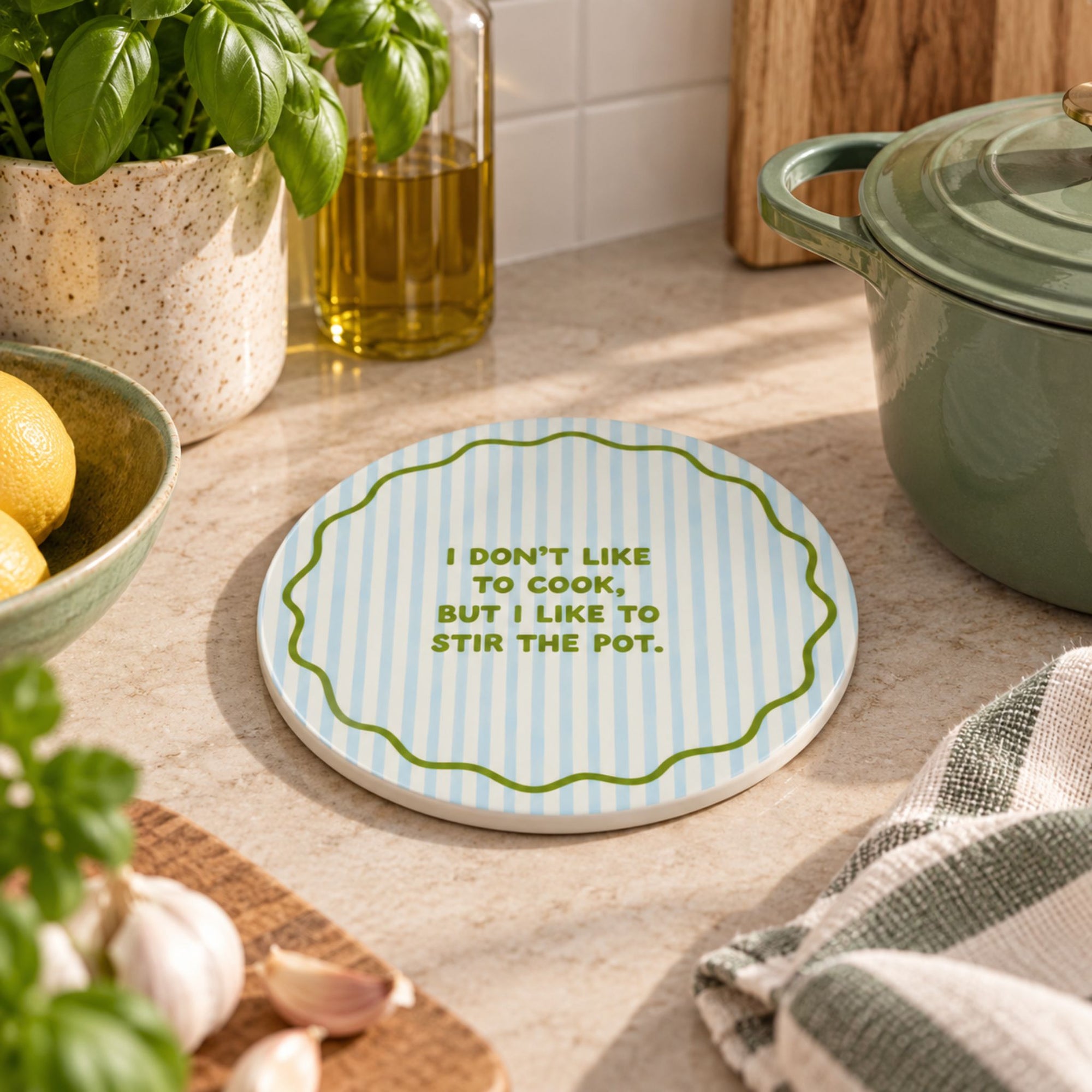 Foodie Ceramic Trivet