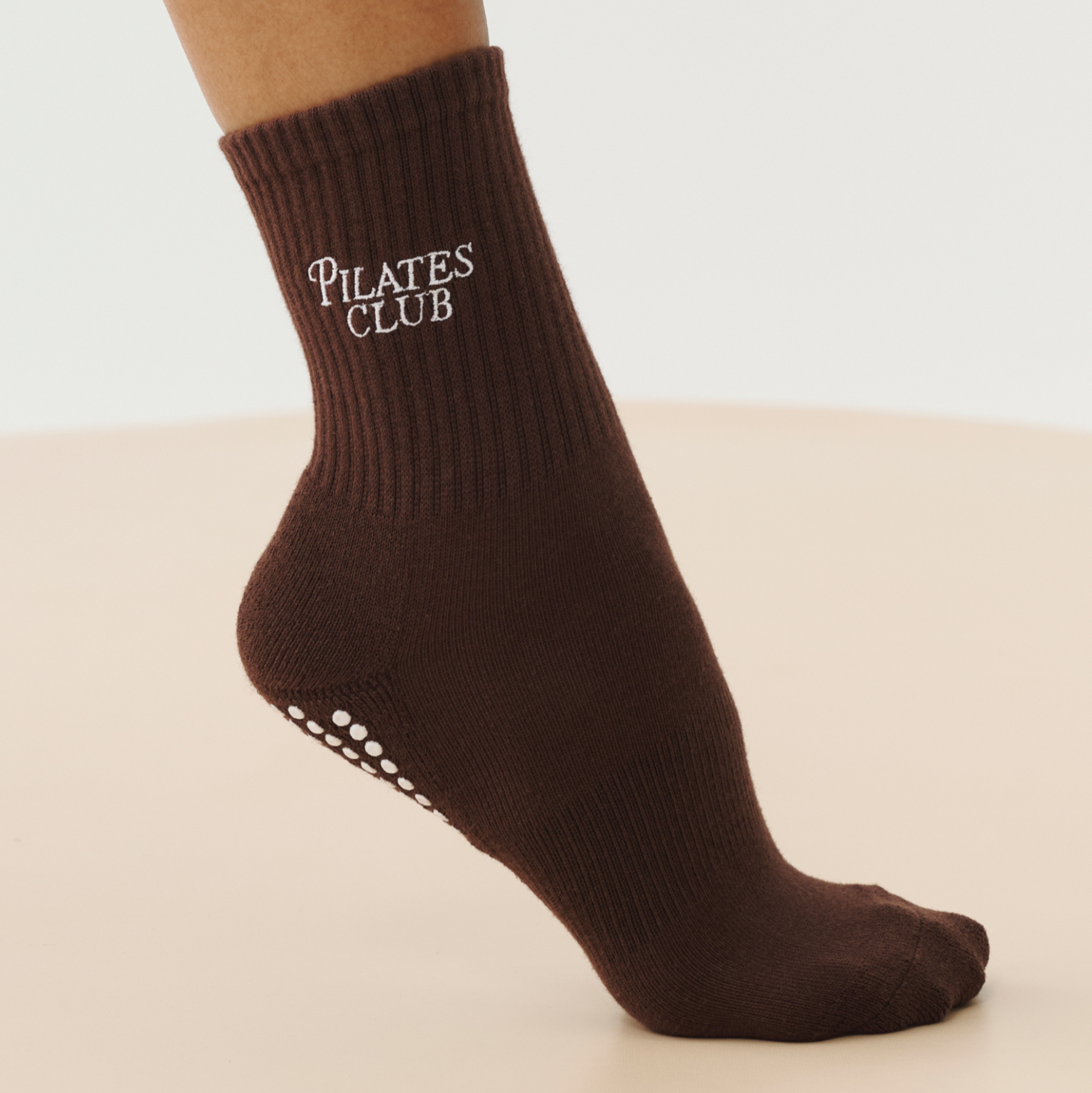 Crew Non Slip Grip Socks - Pilates Club