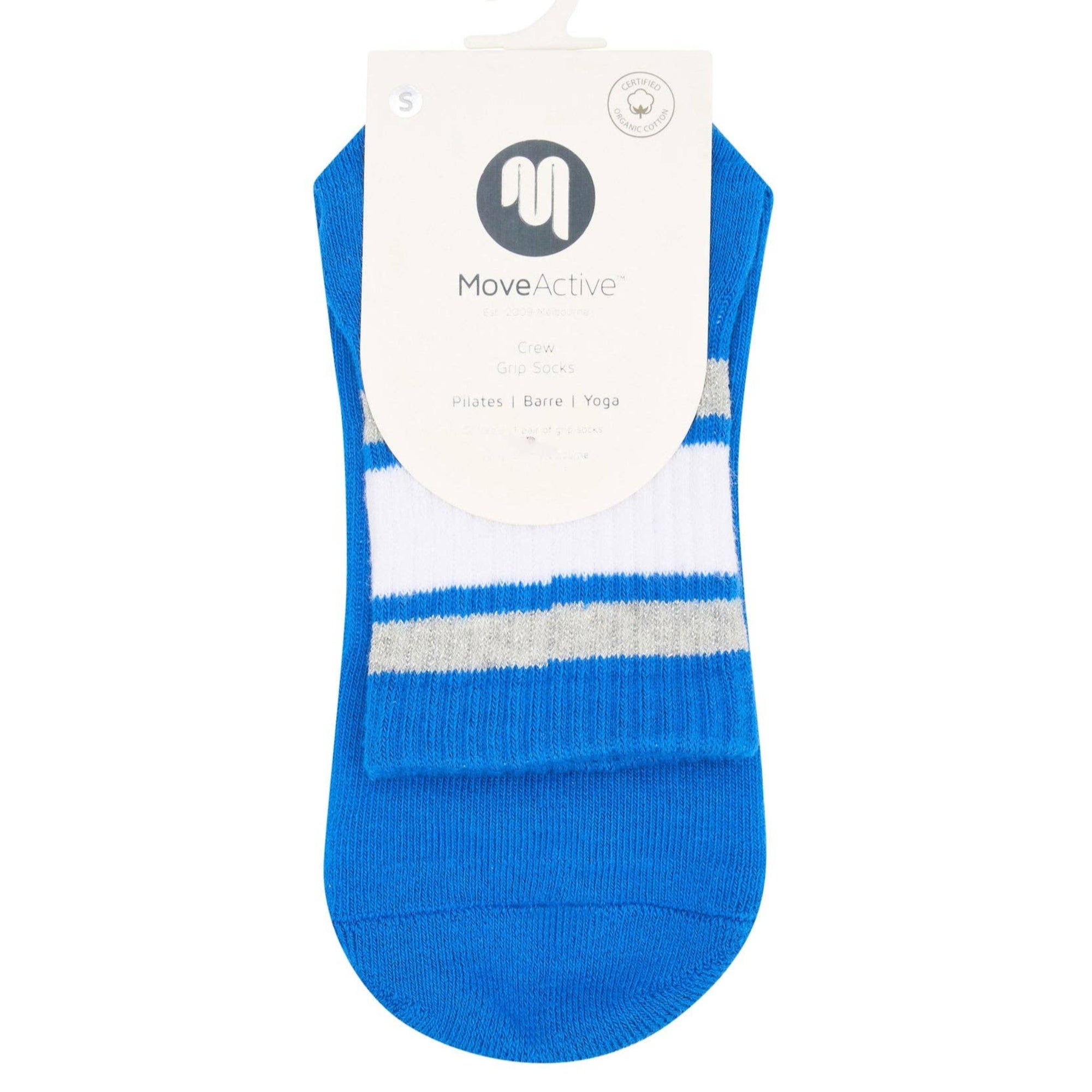 Crew Non Slip Grip Socks - Electric Dreams Stripe