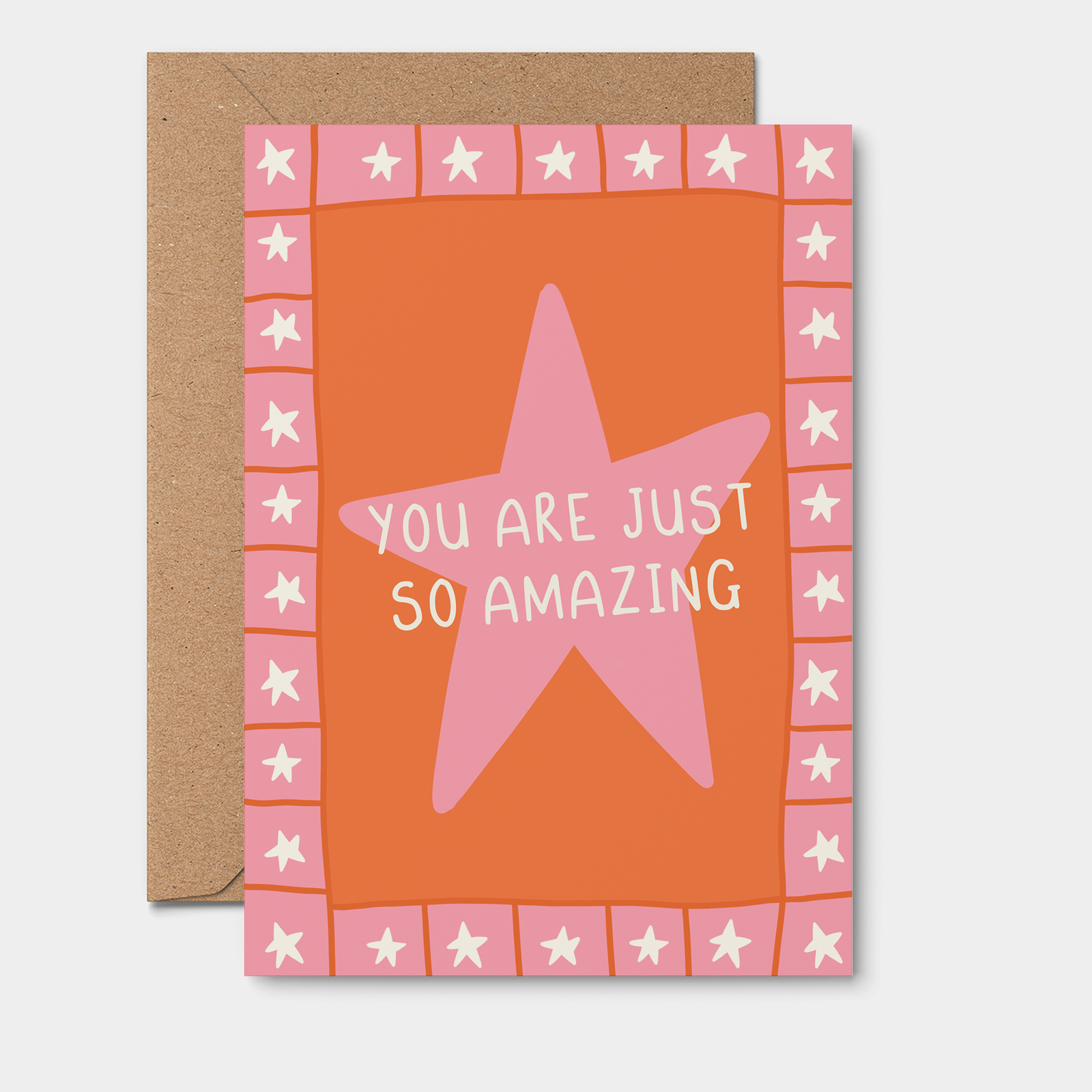 Greeting Card You Are Amazing Orange