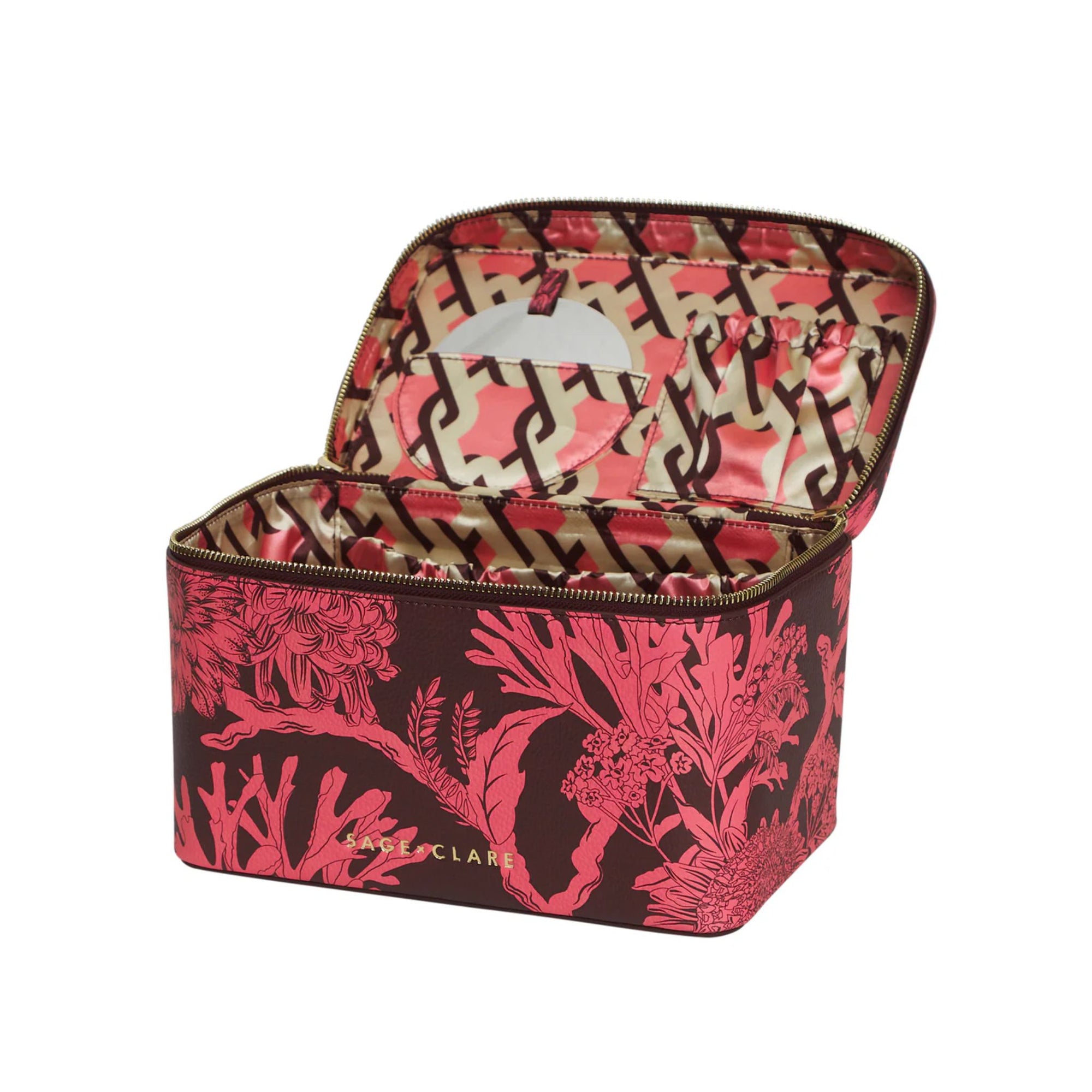 Delphine Large Vanity Case - Garnet