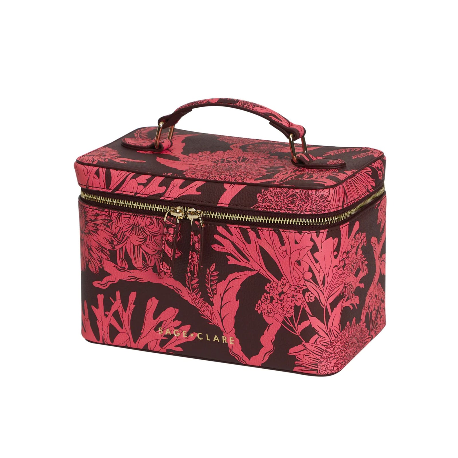 Delphine Large Vanity Case - Garnet