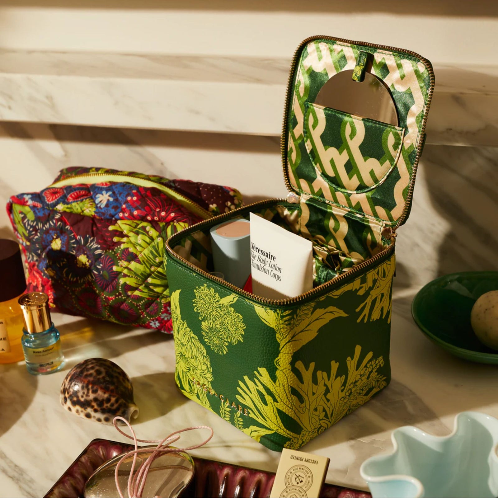 Delphine Small Vanity Case - Anise