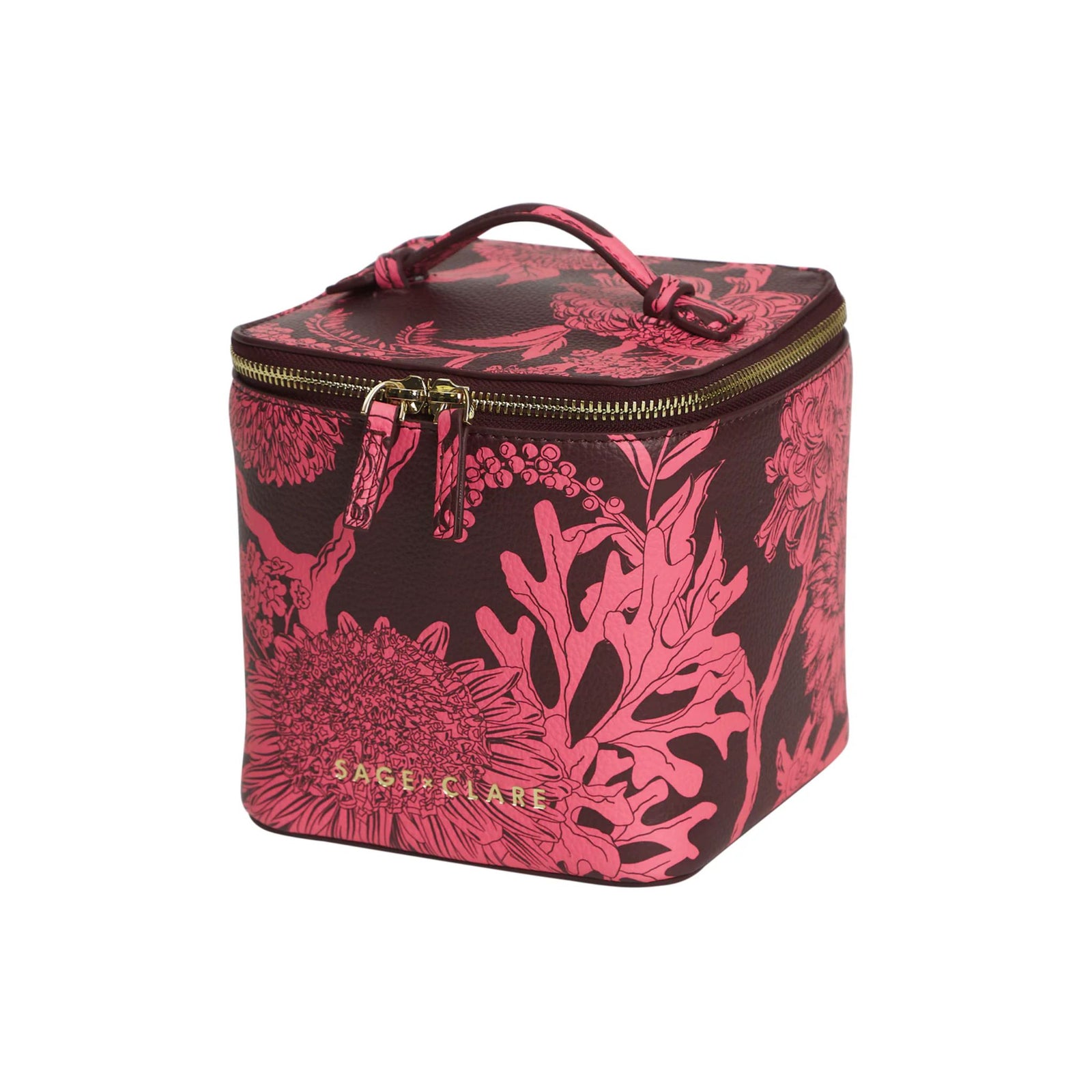 Delphine Small Vanity Case - Garnet