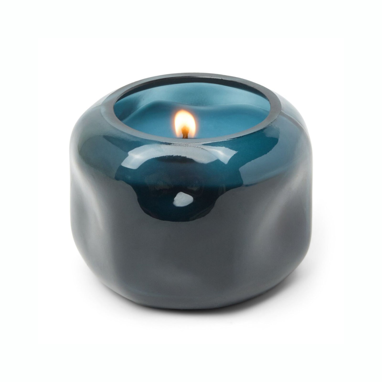 Organic Shape Tinted Glass Candle