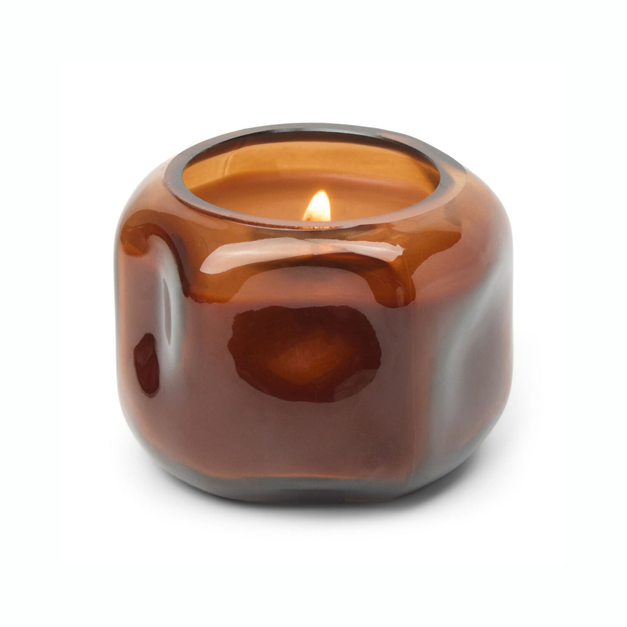 Organic Shape Tinted Glass Candle
