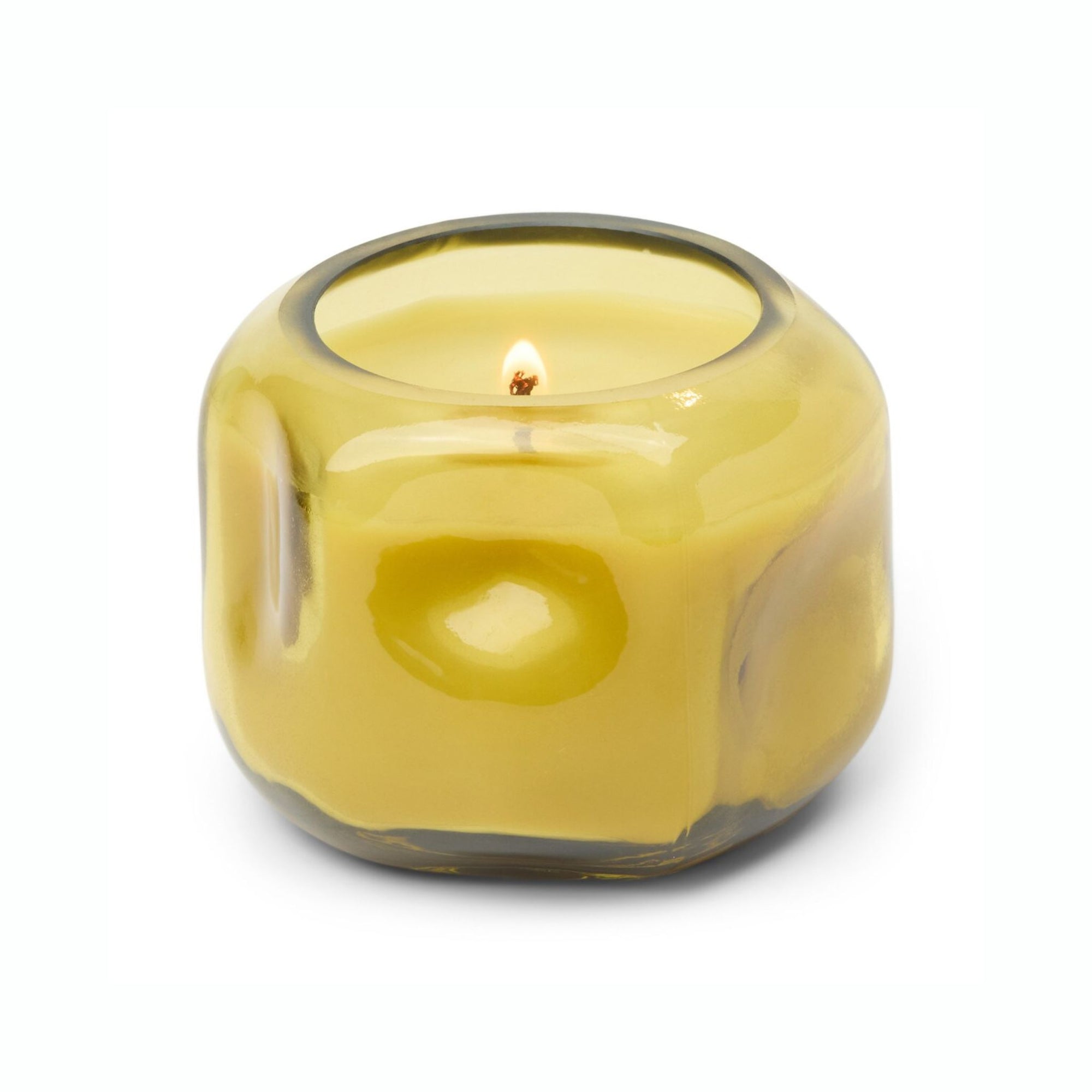 Organic Shape Tinted Glass Candle