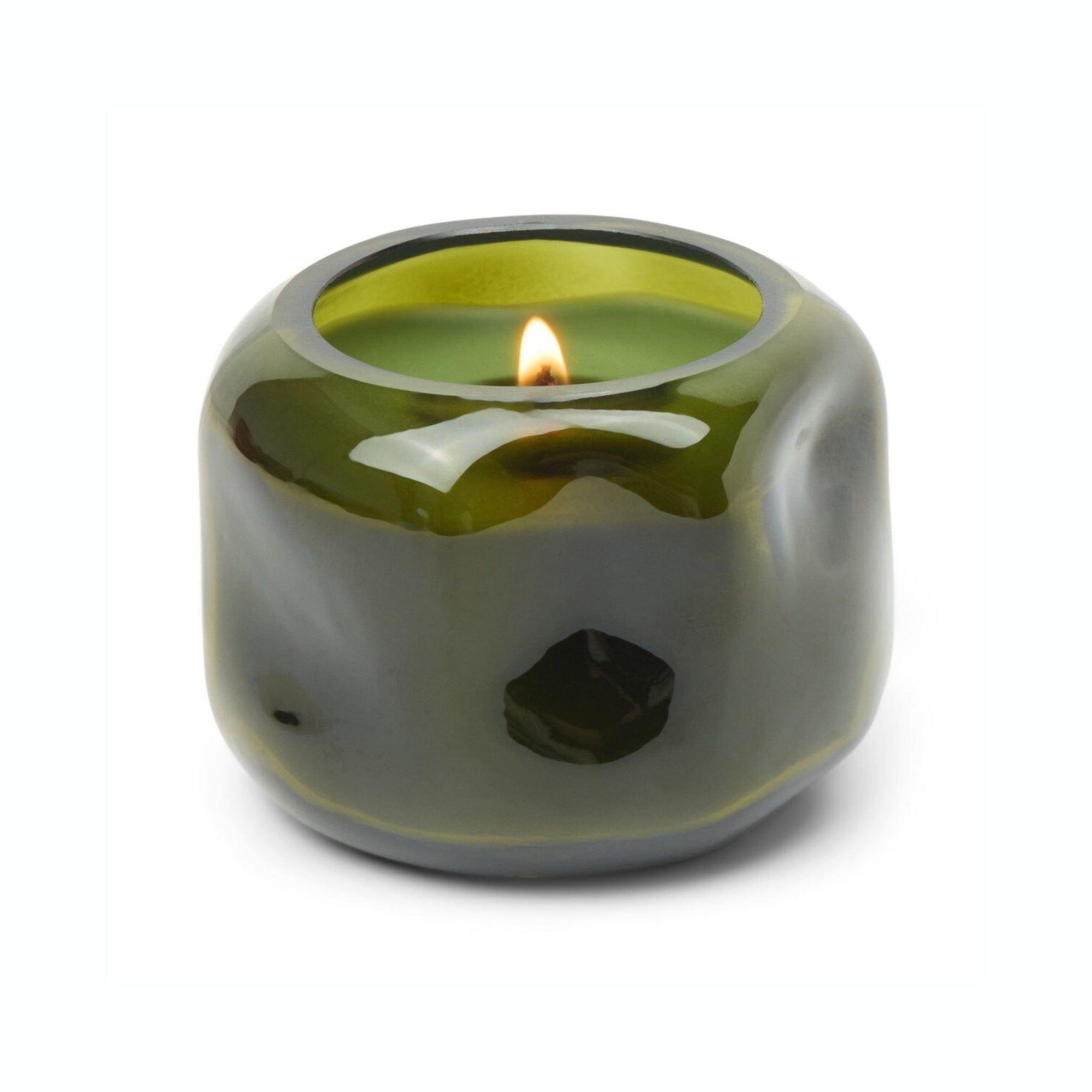 Organic Shape Tinted Glass Candle