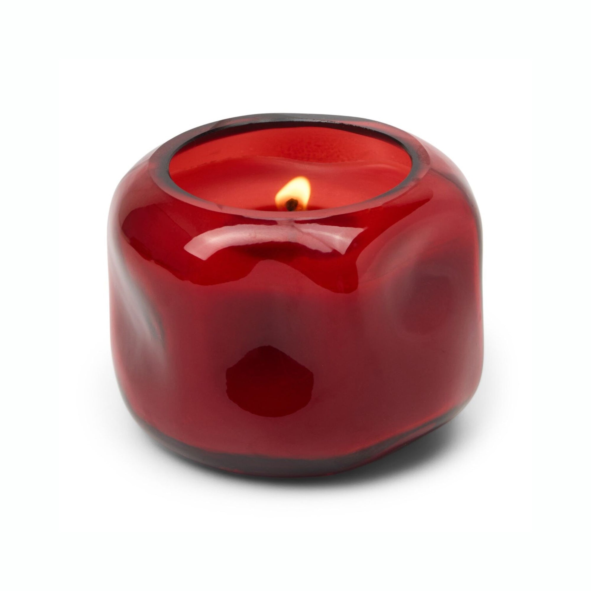 Organic Shape Tinted Glass Candle