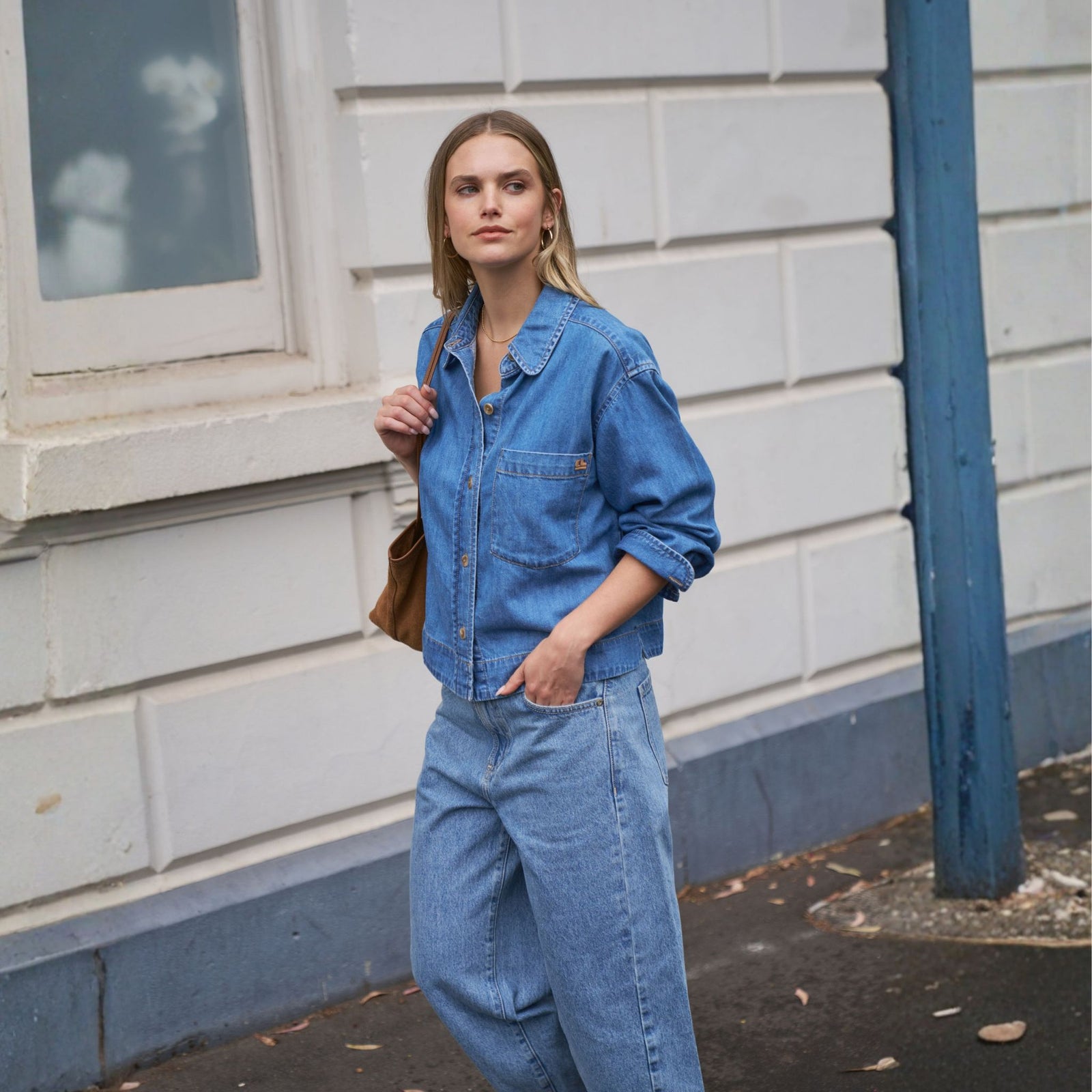 Elle Essential Shirt Vintage Blue