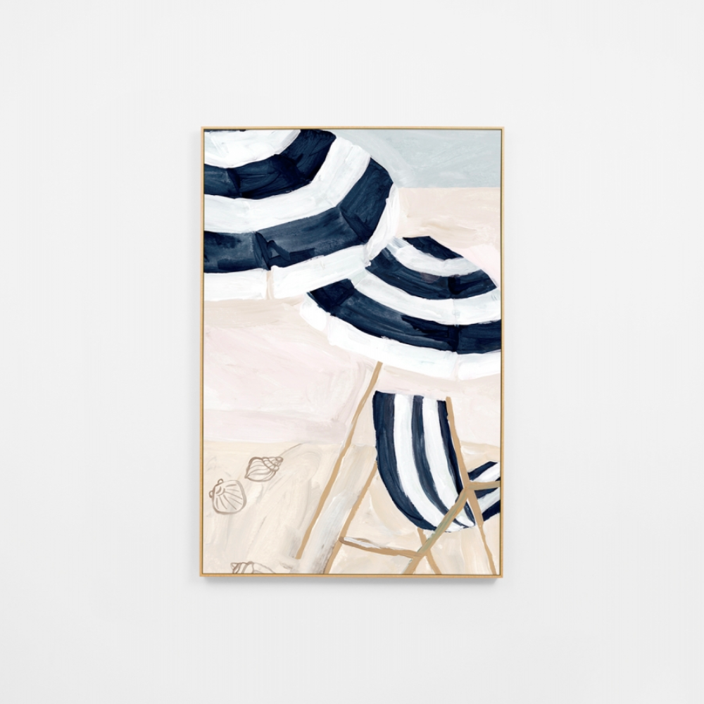 European Beach Blue 1 Canvas Print