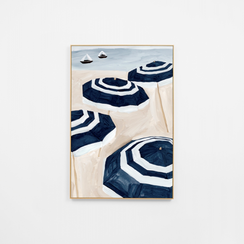 European Beach Blue 2 Canvas Print