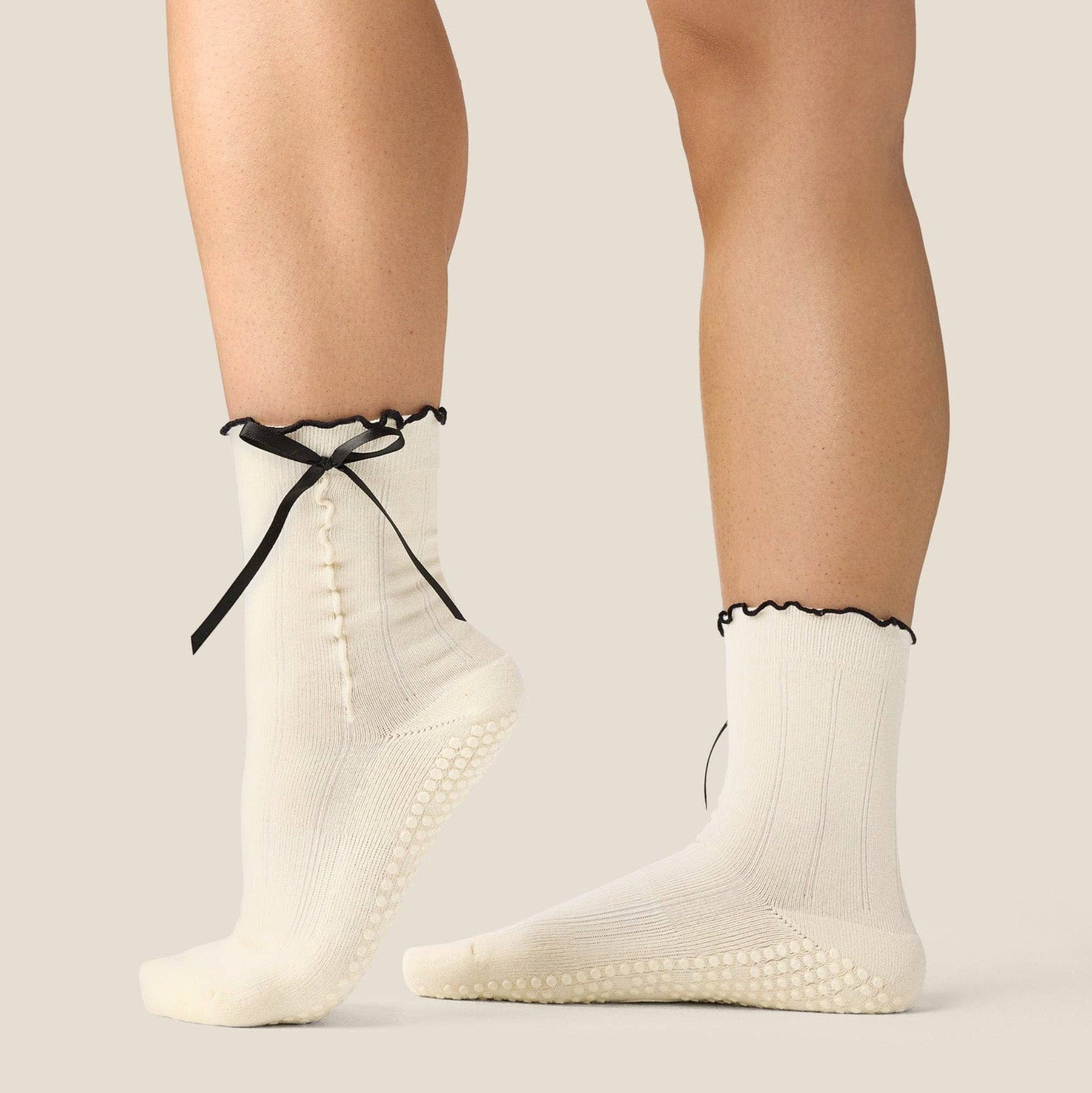 Crew Grip Socks Sweet Bow Ivory