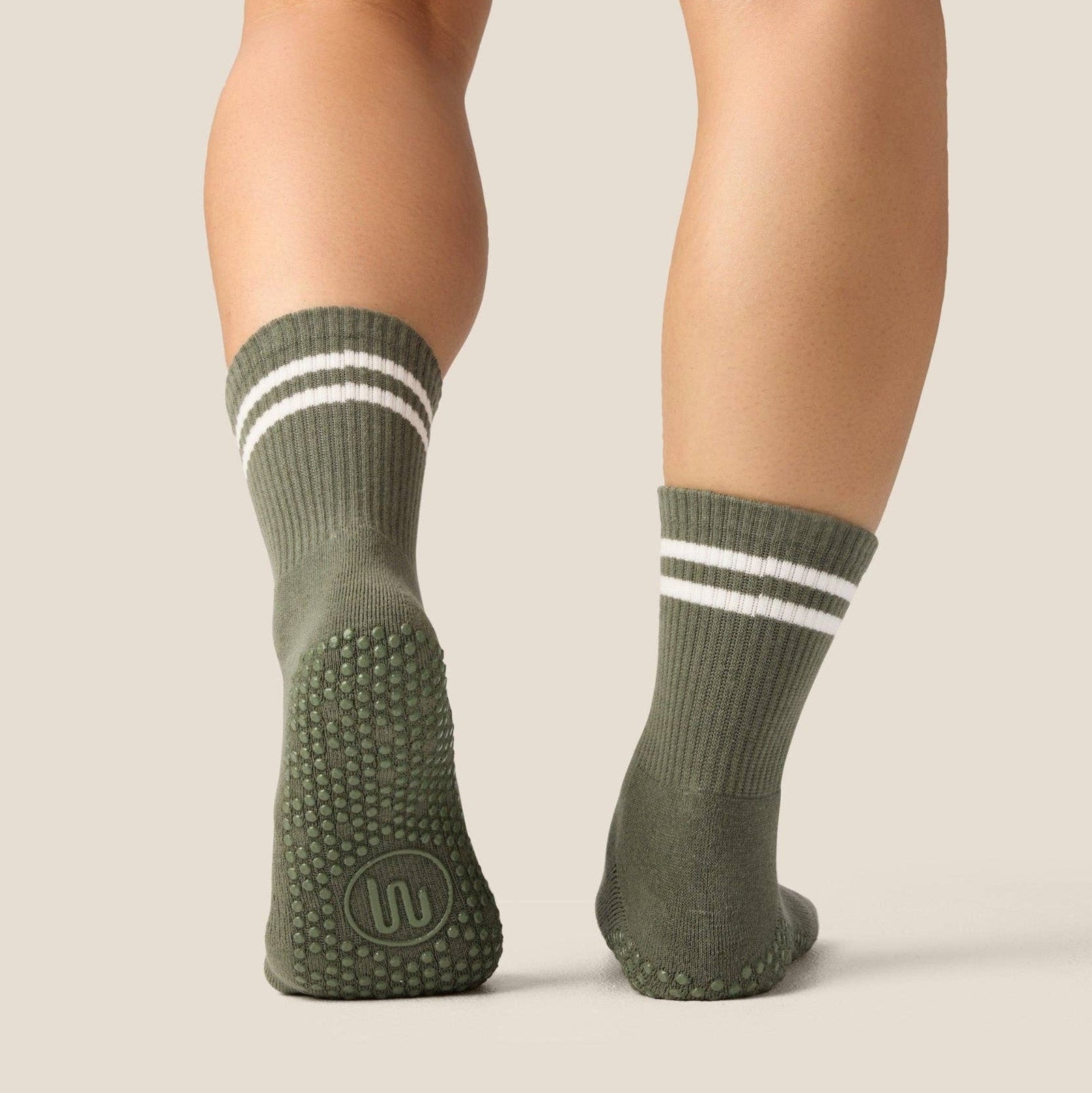 Crew Grip Socks Sporty Stripe Khaki