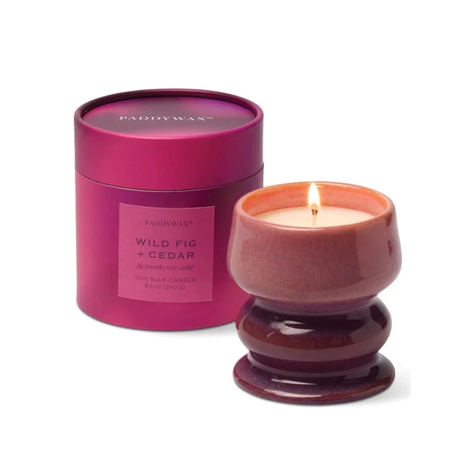 Melt Ombre Reactive Dyed Ceramic Candle - Fig Cedar