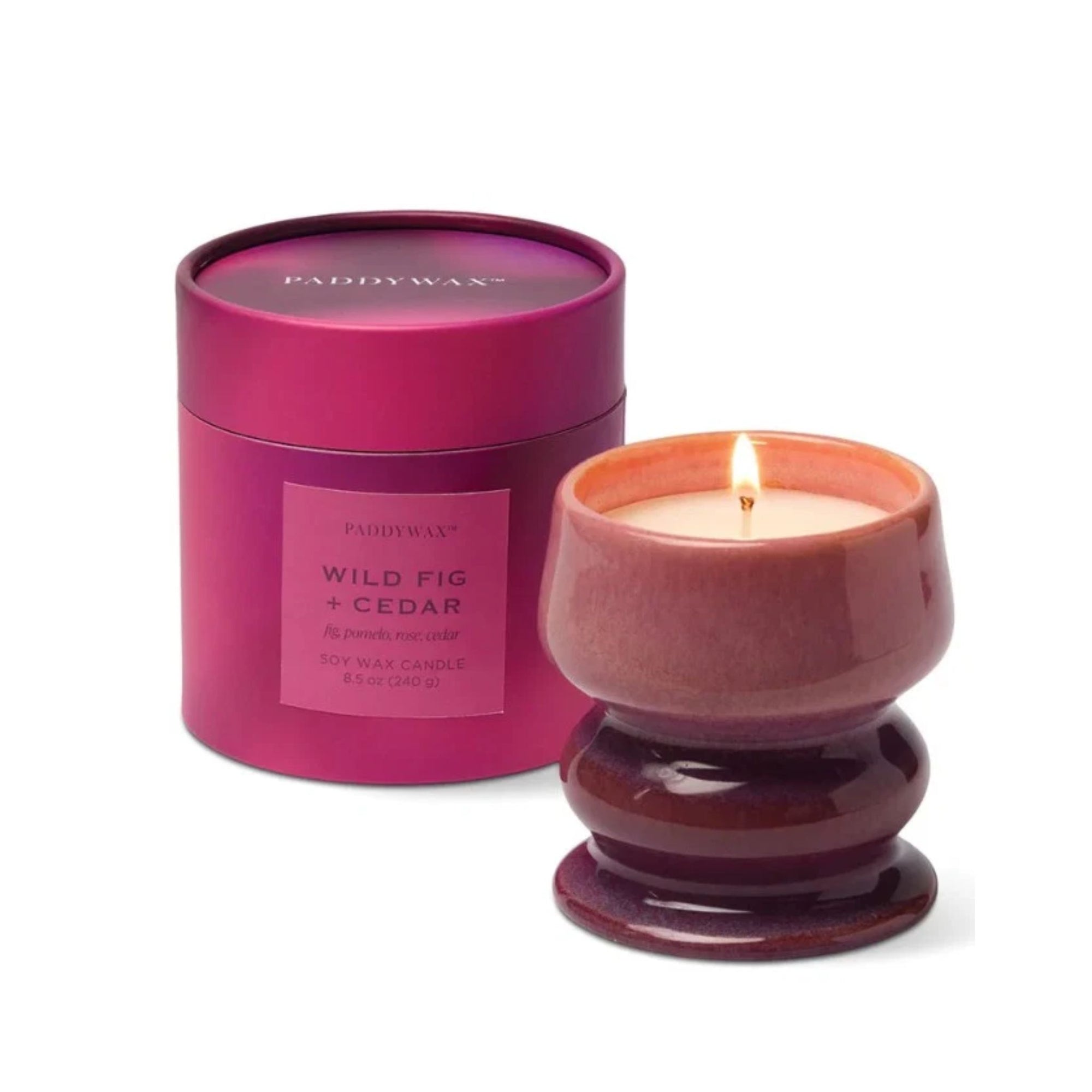 Melt Ombre Reactive Dyed Ceramic Candle - Fig Cedar