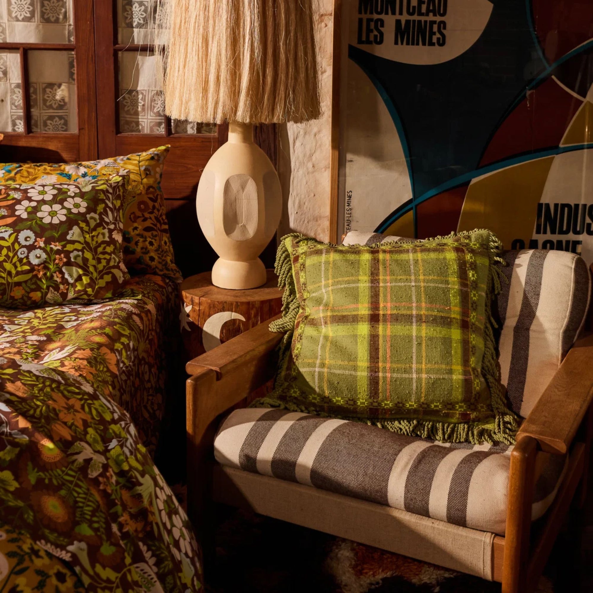 Frances Woven Cushion Moss