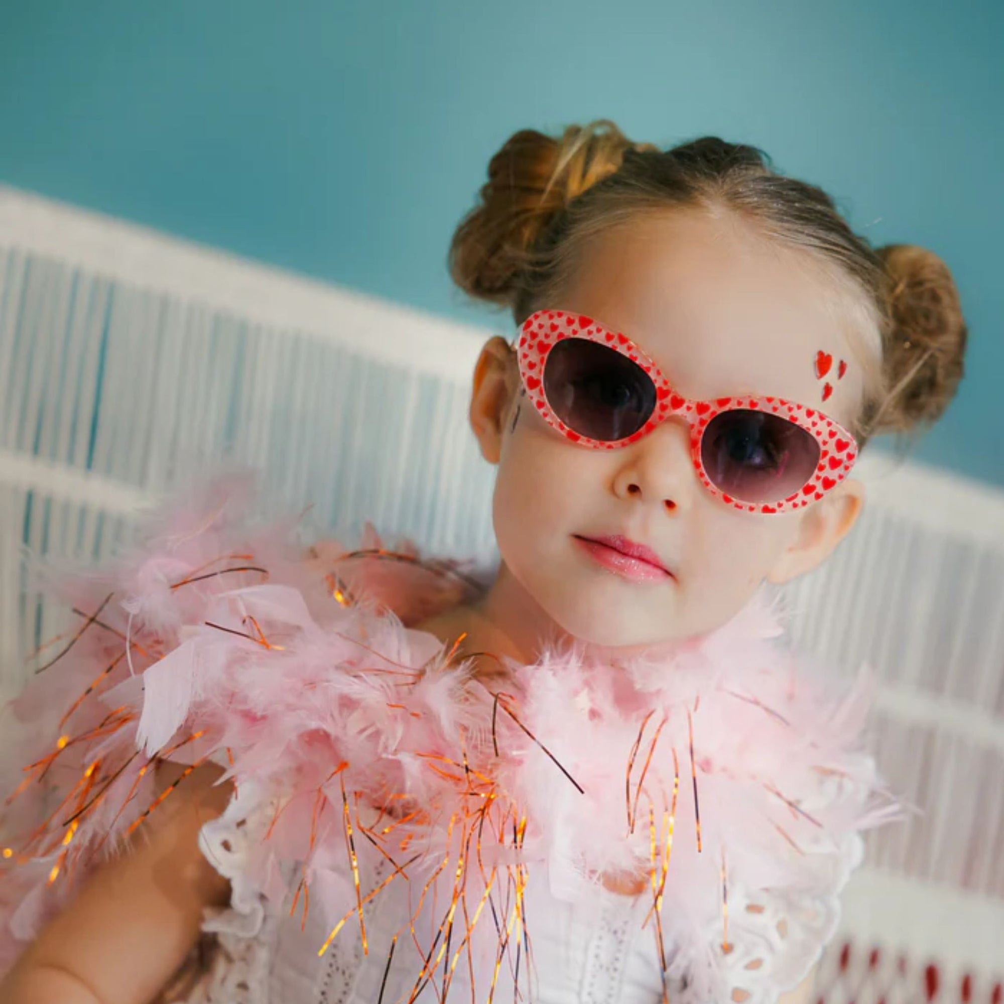 Lulu Red Heart Sunglasses