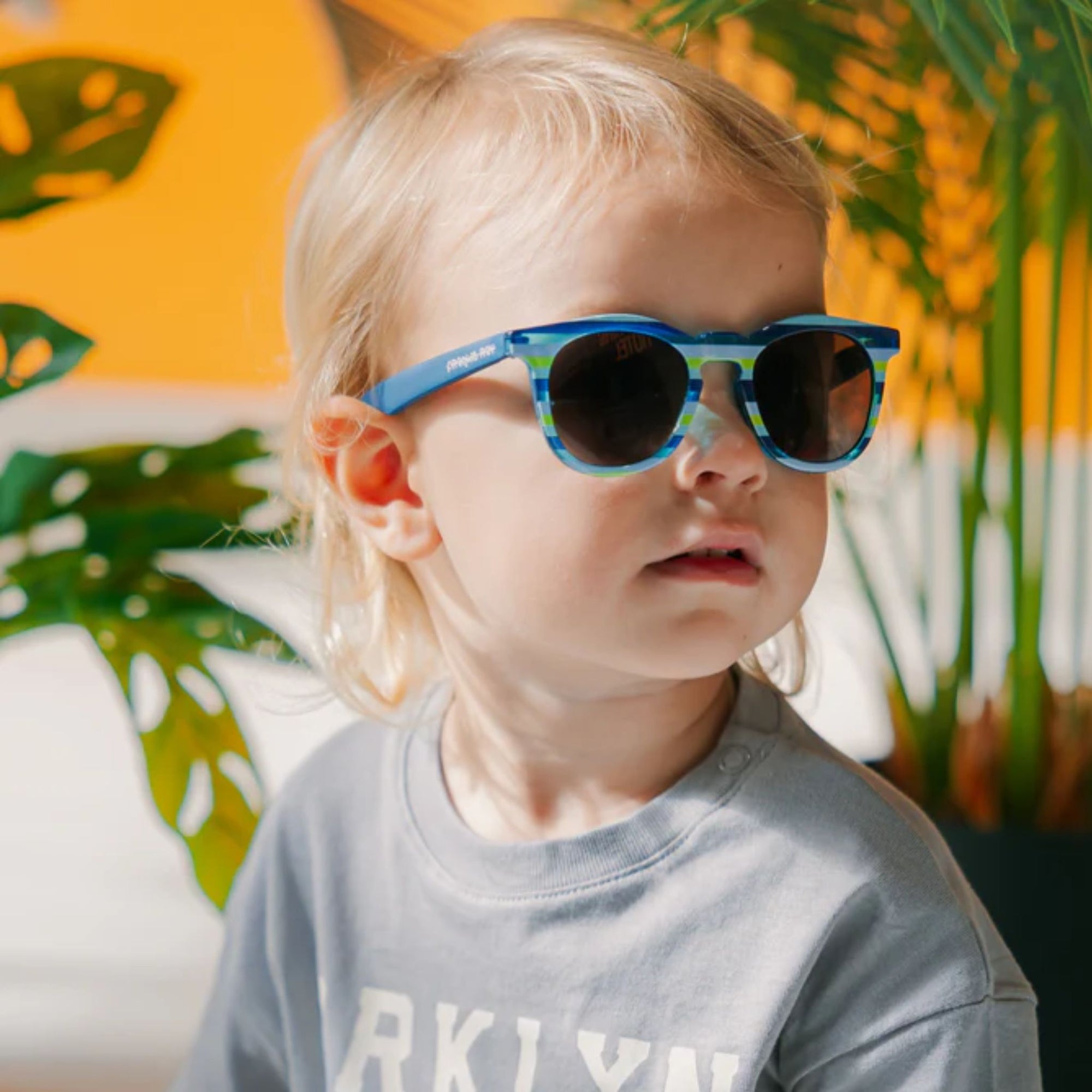 Tyler Blue Stripe Sunglasses