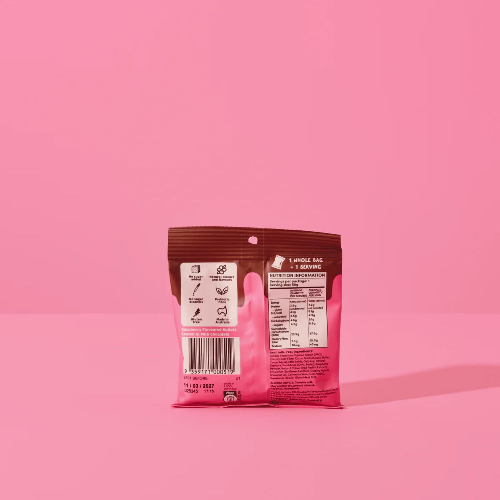 Funday Milk Chocolate Raspberry Bullets