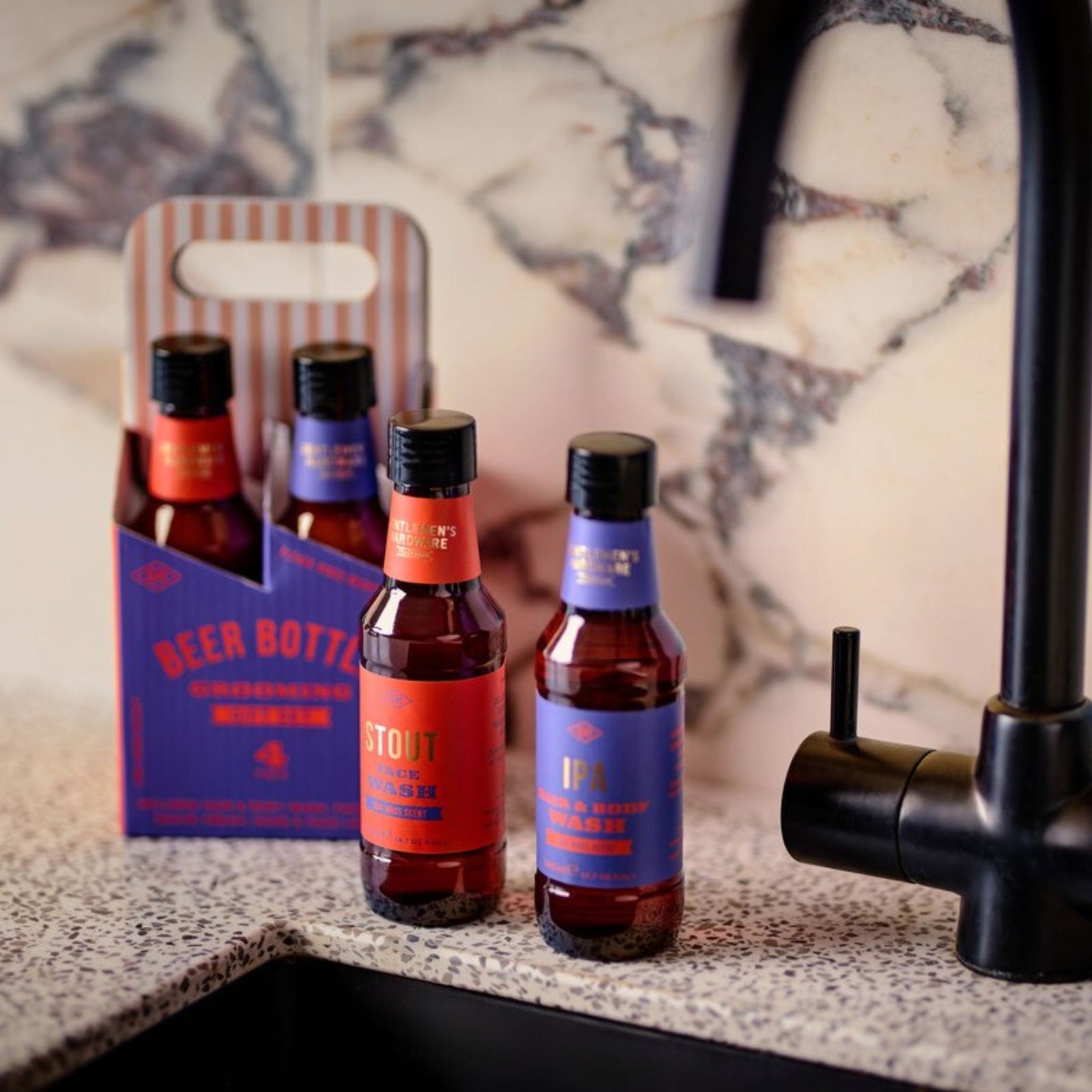 Beer Bottle Grooming Set