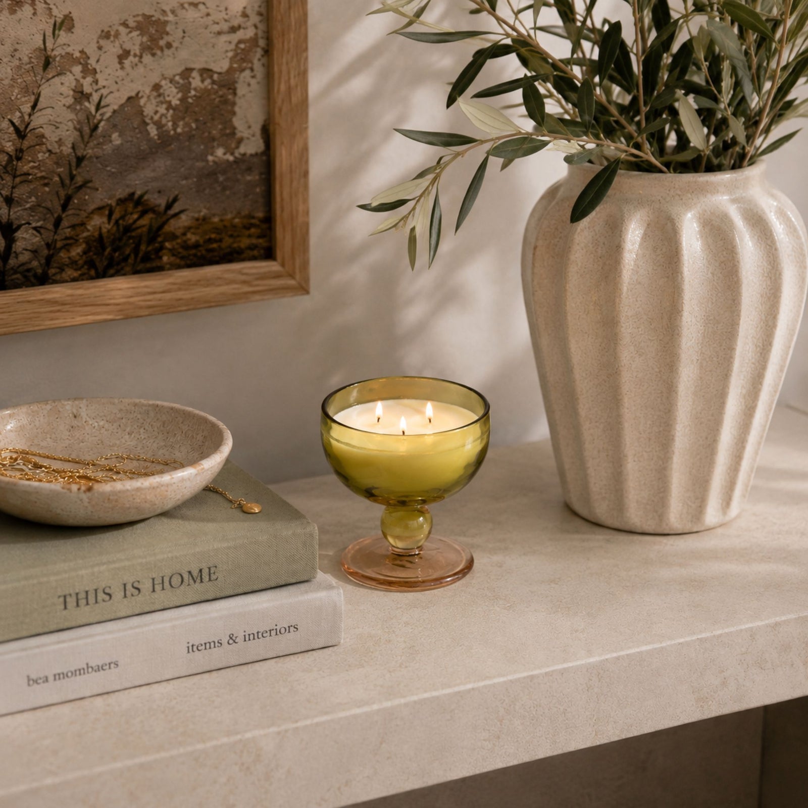 Glass Goblet Candle