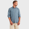 Men&#39;s Hampton Long Sleeve Linen Shirt