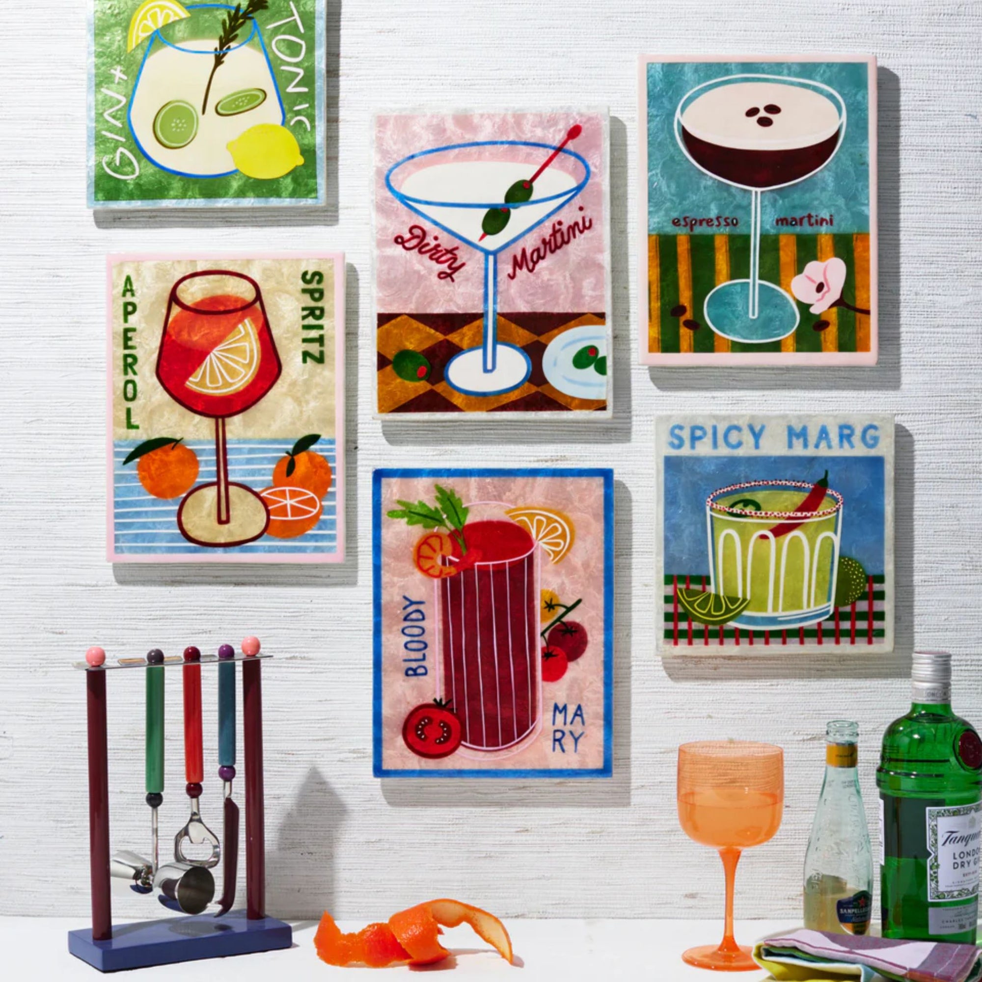 Happy Hour Martini Tile - Oxley and Moss