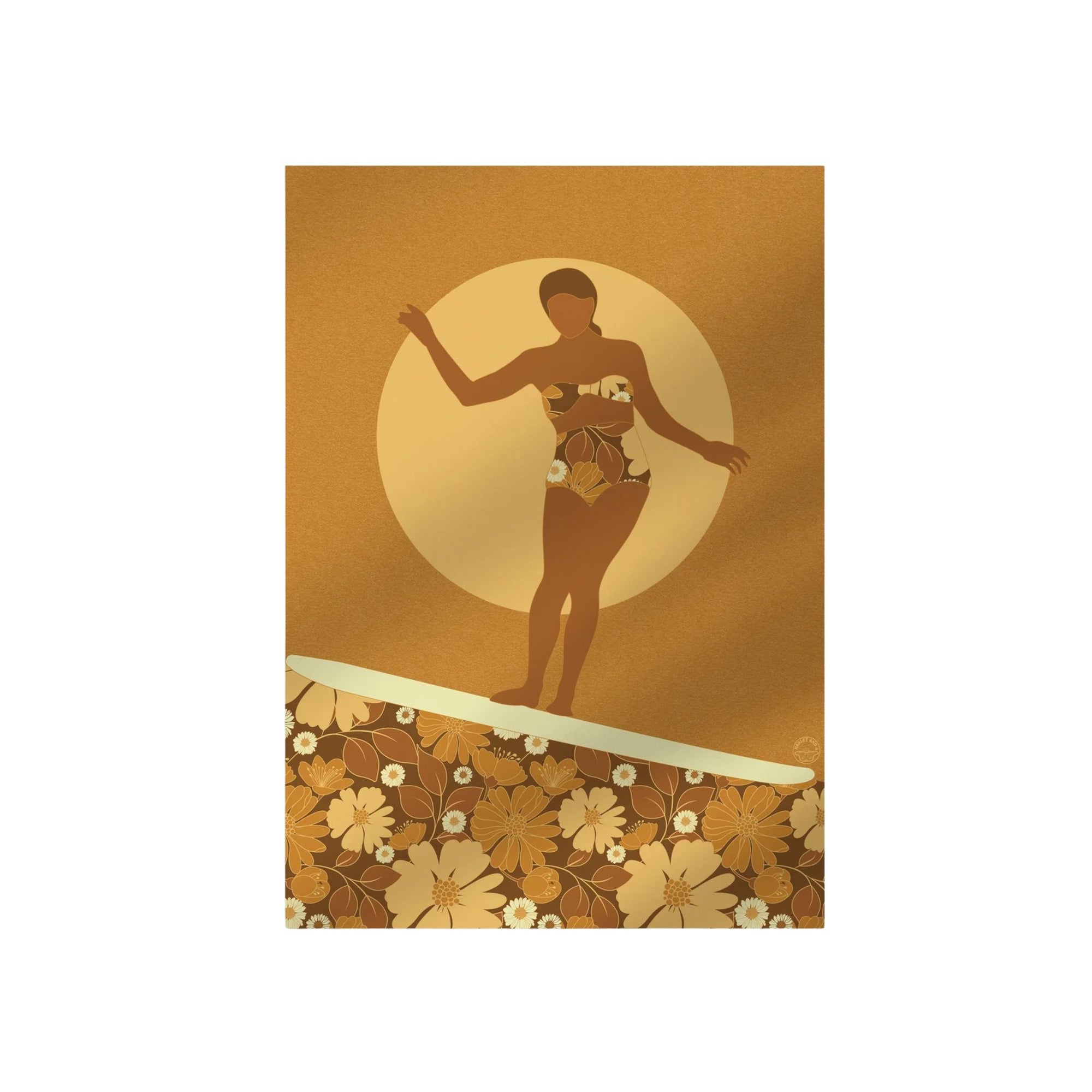Floral Surfer Sunshine Unframed Print