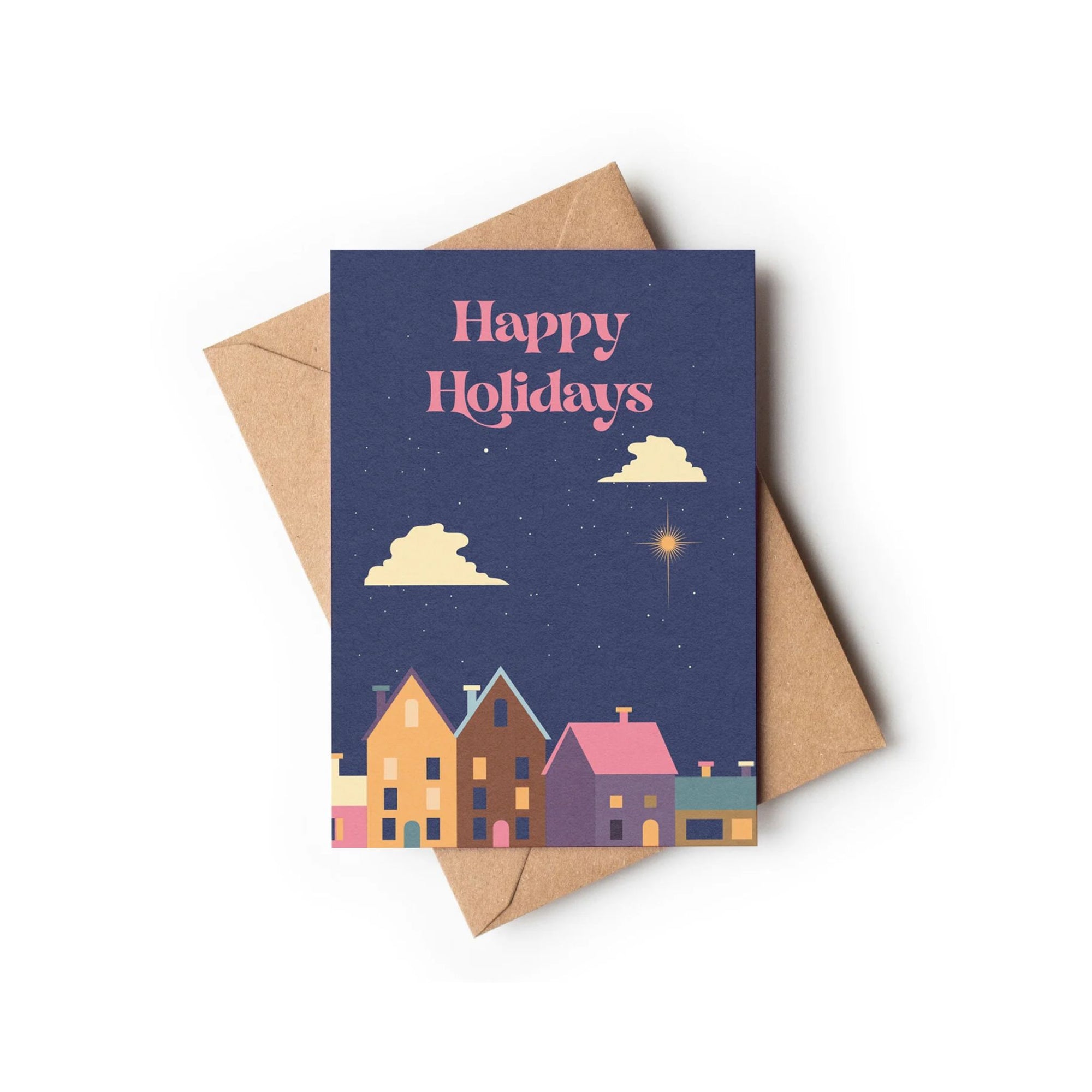 Greeting Card Happy Star Holidays