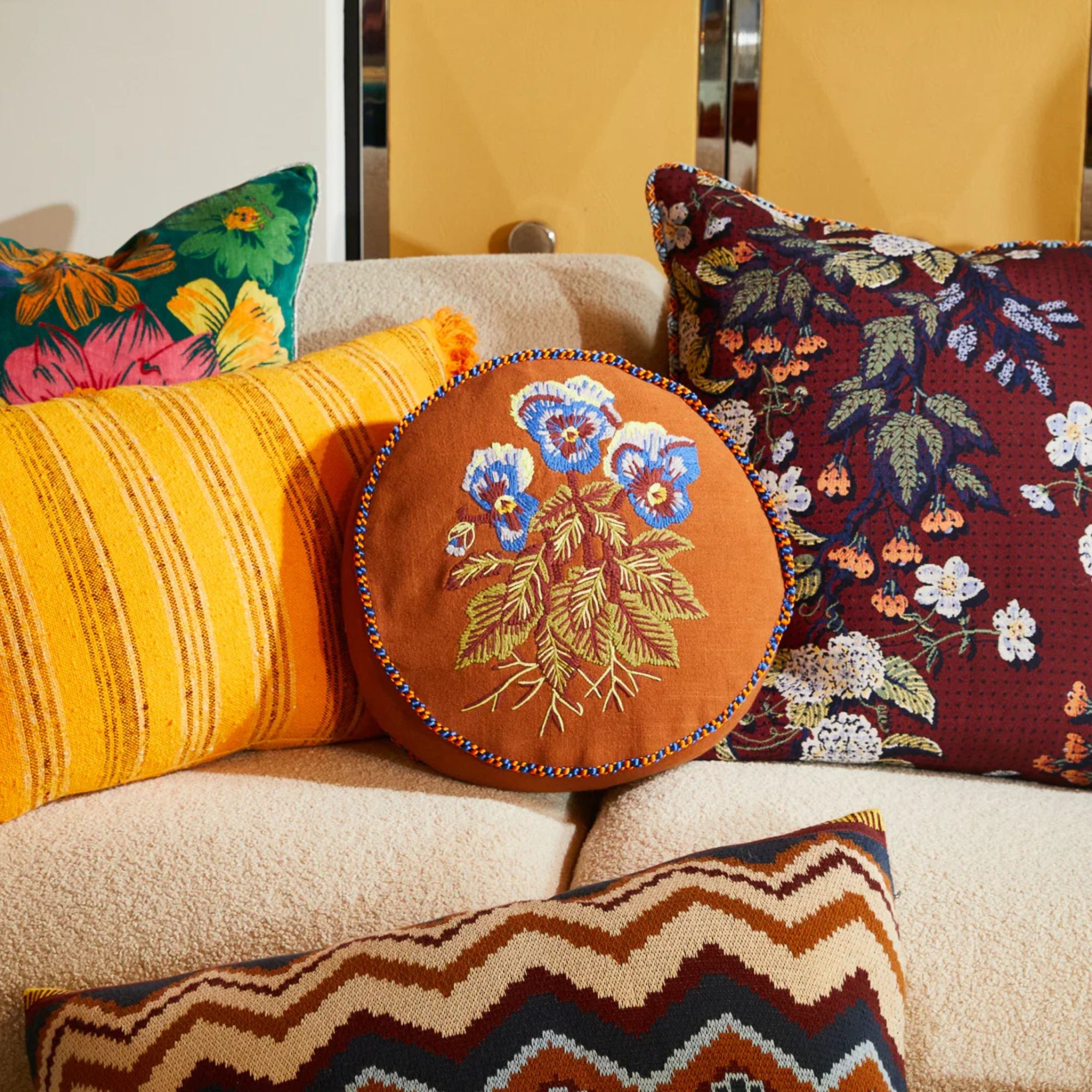 Helena Embroidered Cushion