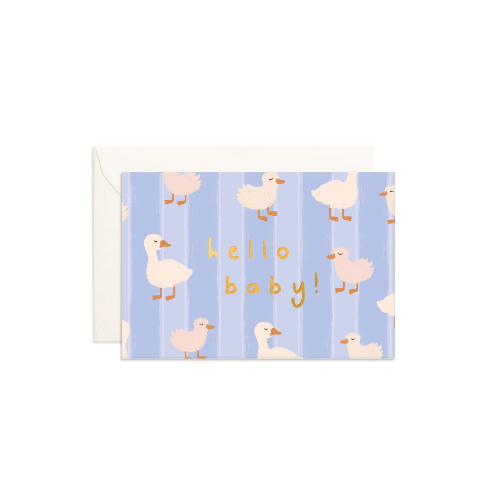 Greeting Card Hello Baby Blue Mini