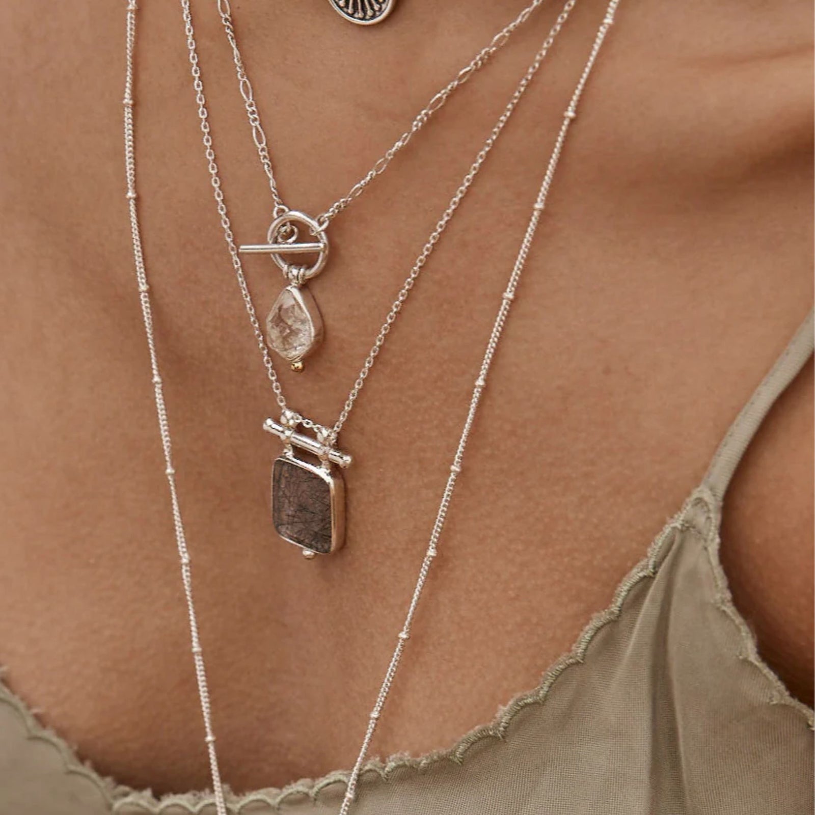 Herkimer Diamond Silver Necklace