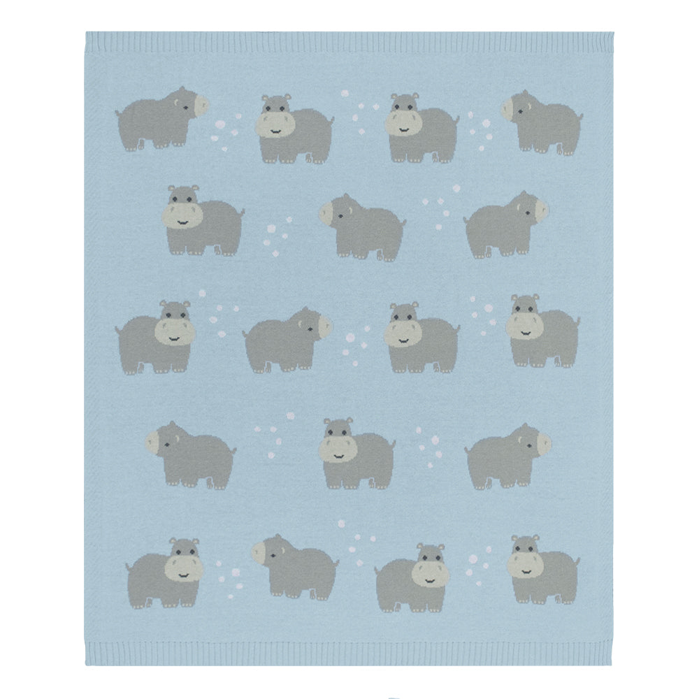 Whimsical Baby Blanket Hippo