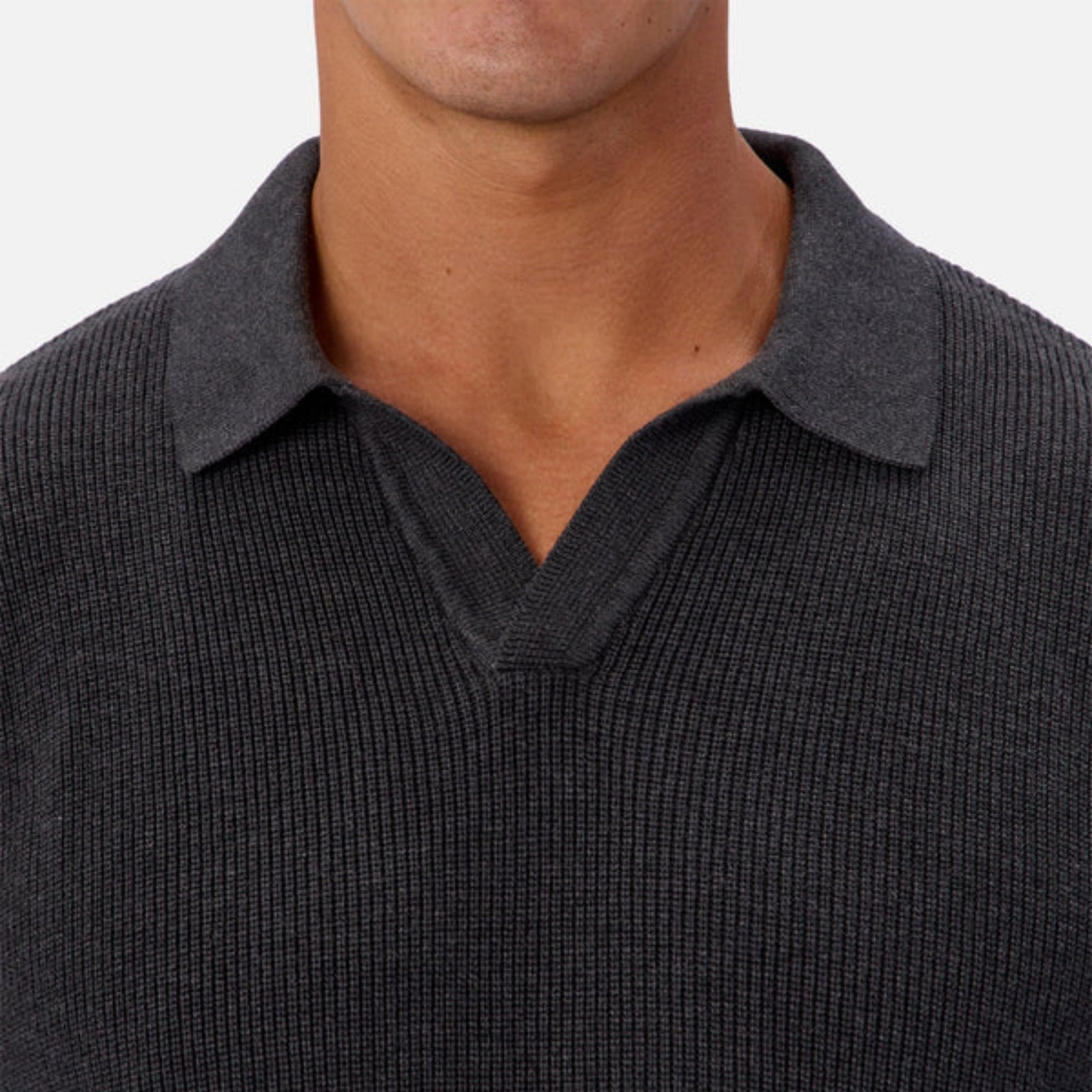 The New England Polo Knit Gasoline