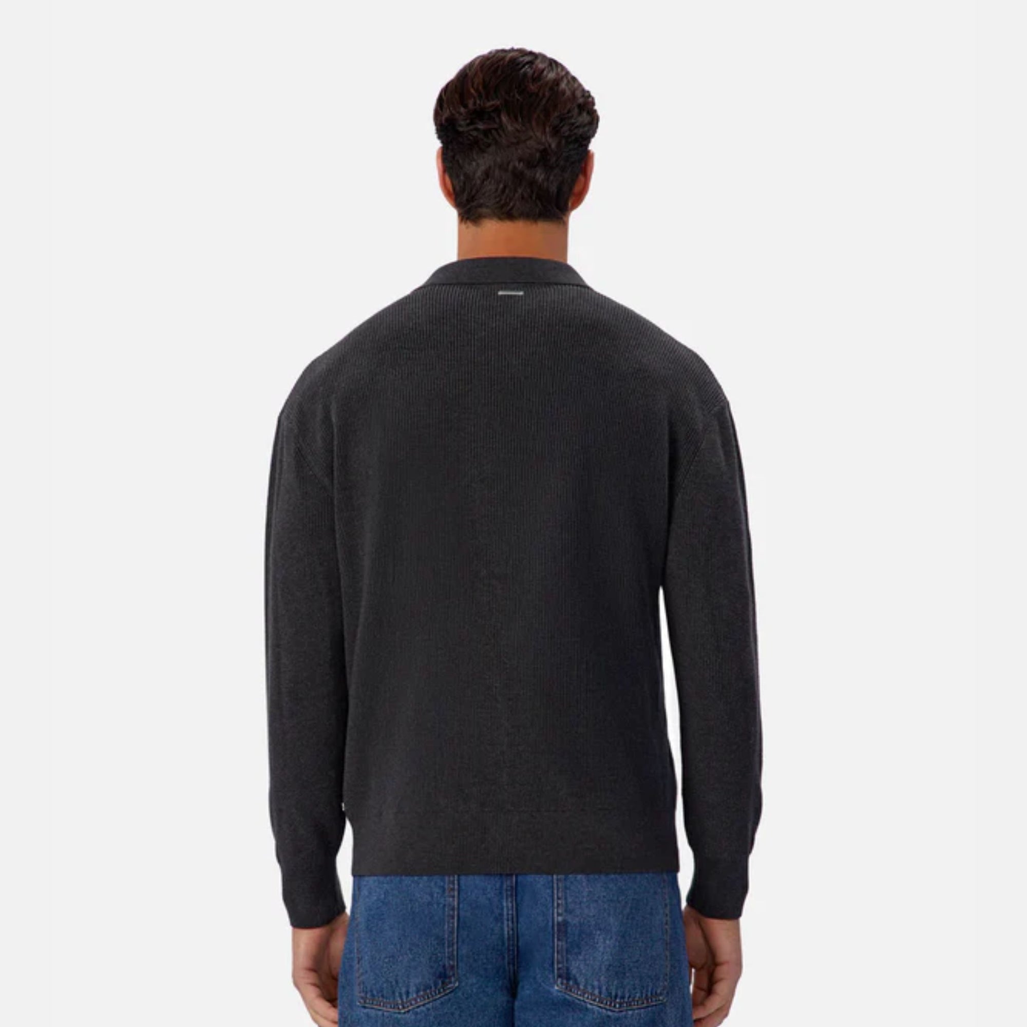 The New England Polo Knit Gasoline
