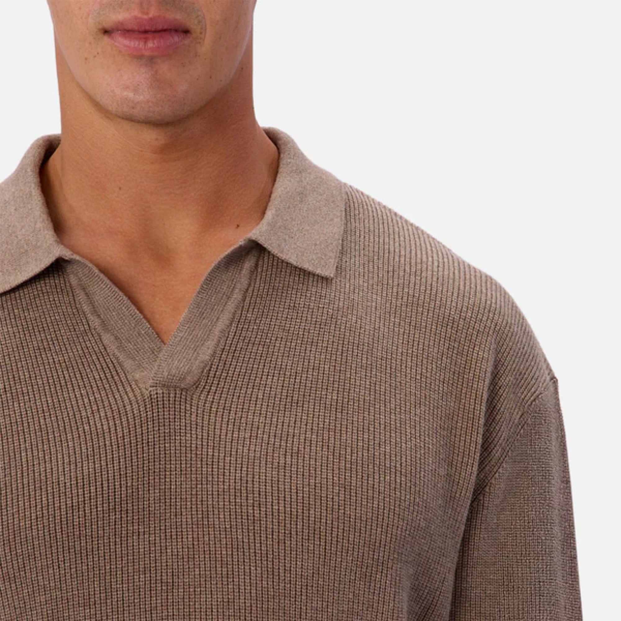 The New England Polo Knit Walnut