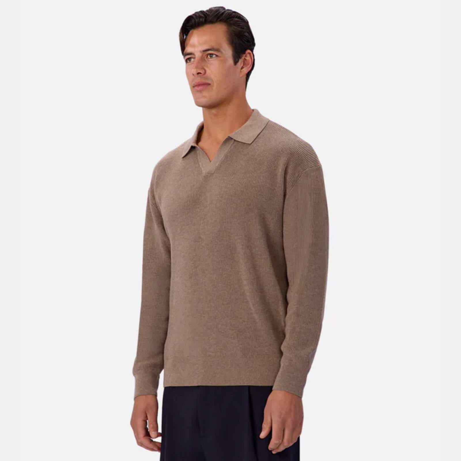 The New England Polo Knit Walnut