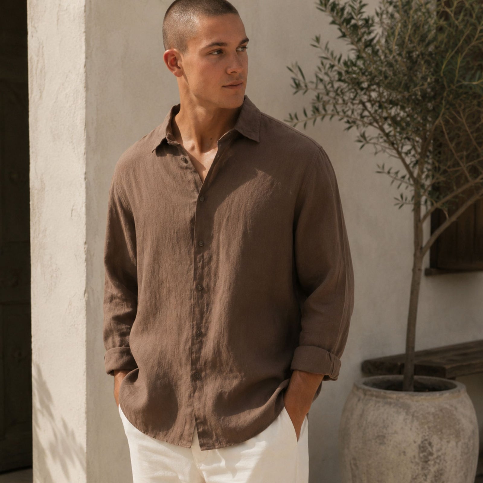The St Martins Linen LS Shirt