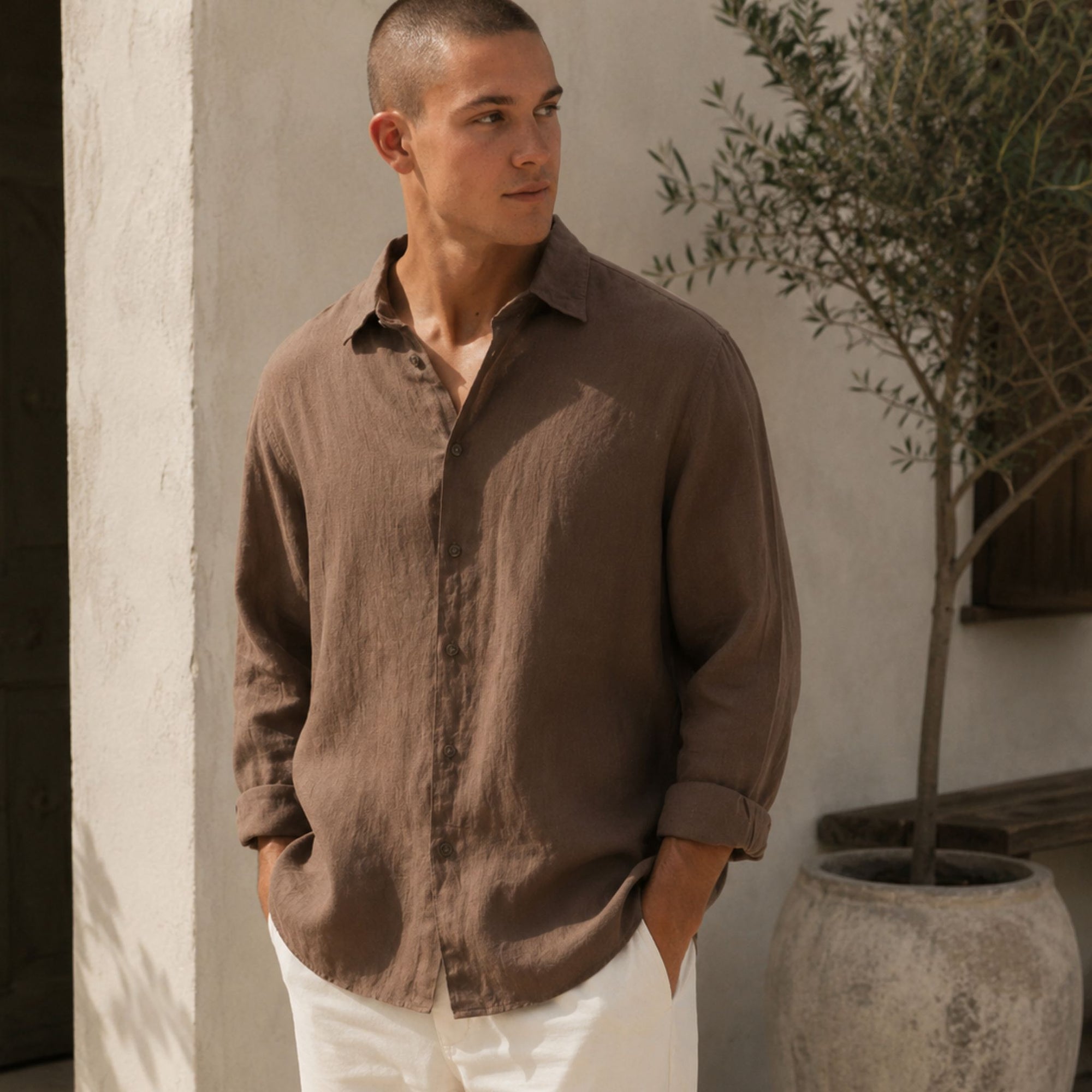 The St Martins Linen LS Shirt