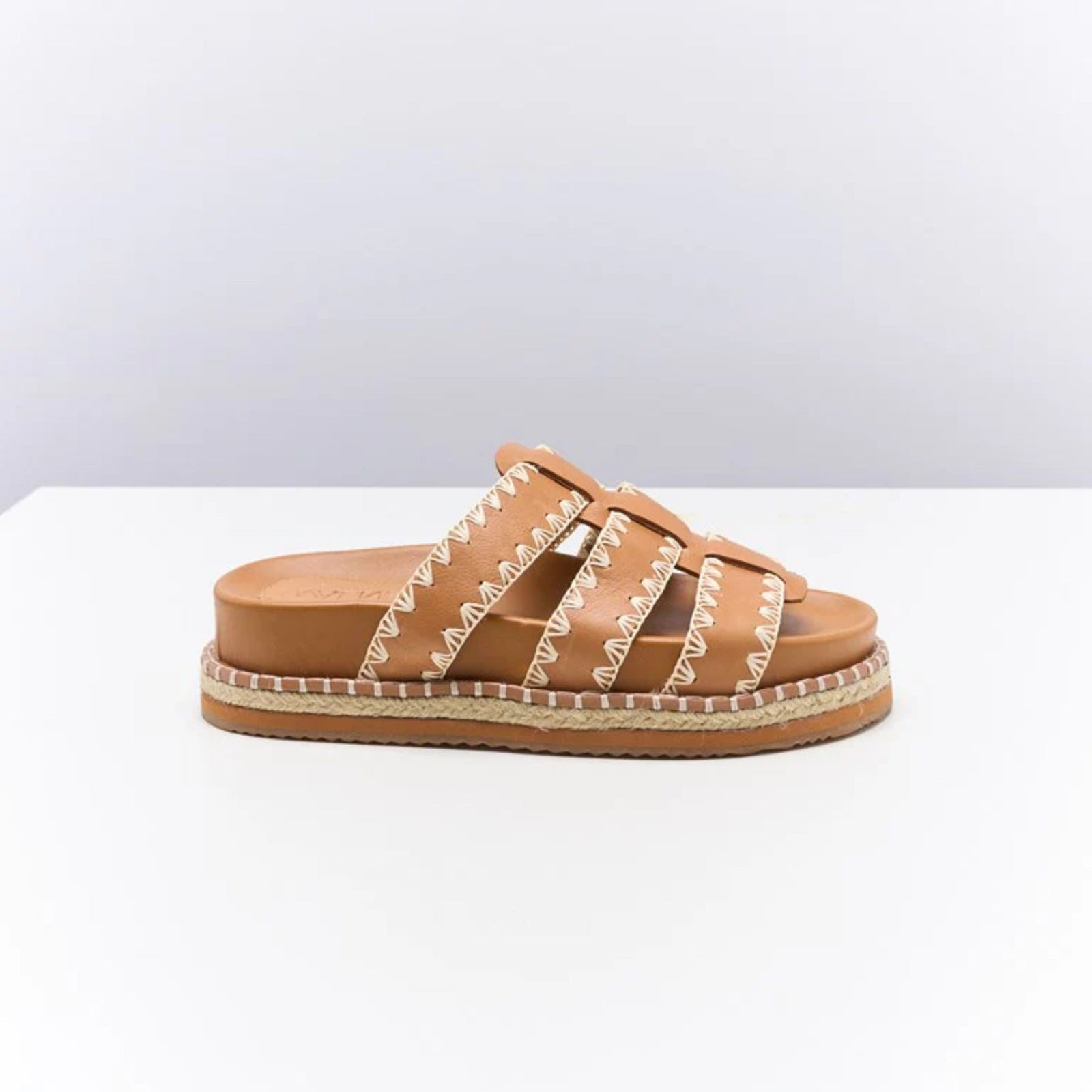 Iva Leather Slide Coconut Tan