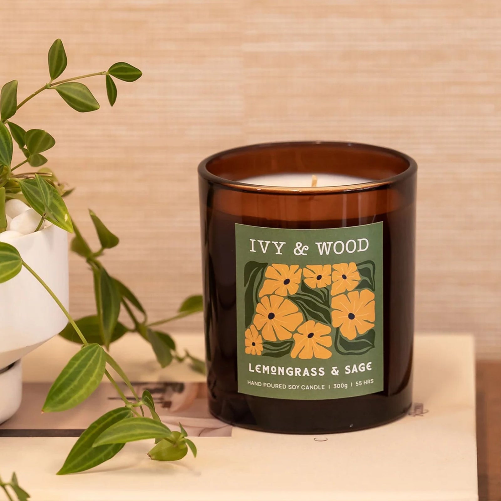 Lemongrass & Sage Scented Candle