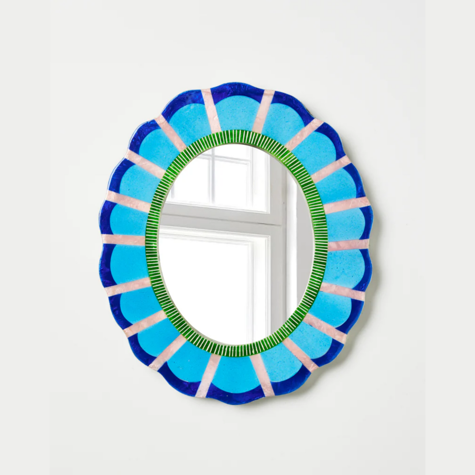 Bloom Nouveau Blue Mirror
