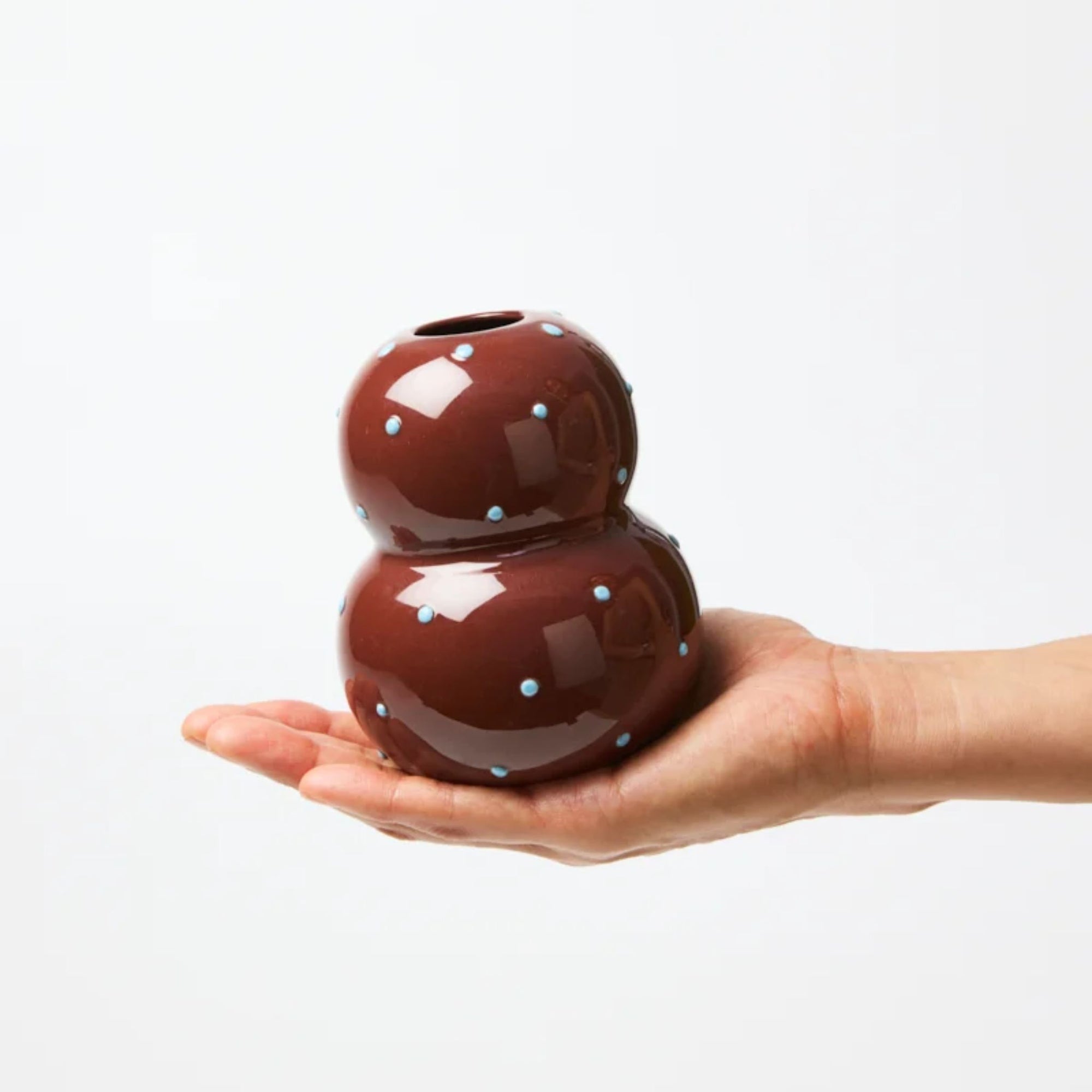 Fonda Vase Brown Dotty